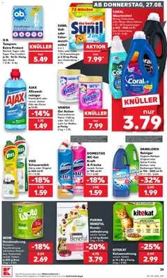 Kaufland Prospekt ab 27.08.2026 gültig | Seite: 39 | Produkte: Coral, Waschmittel, Kuchen, Fleisch