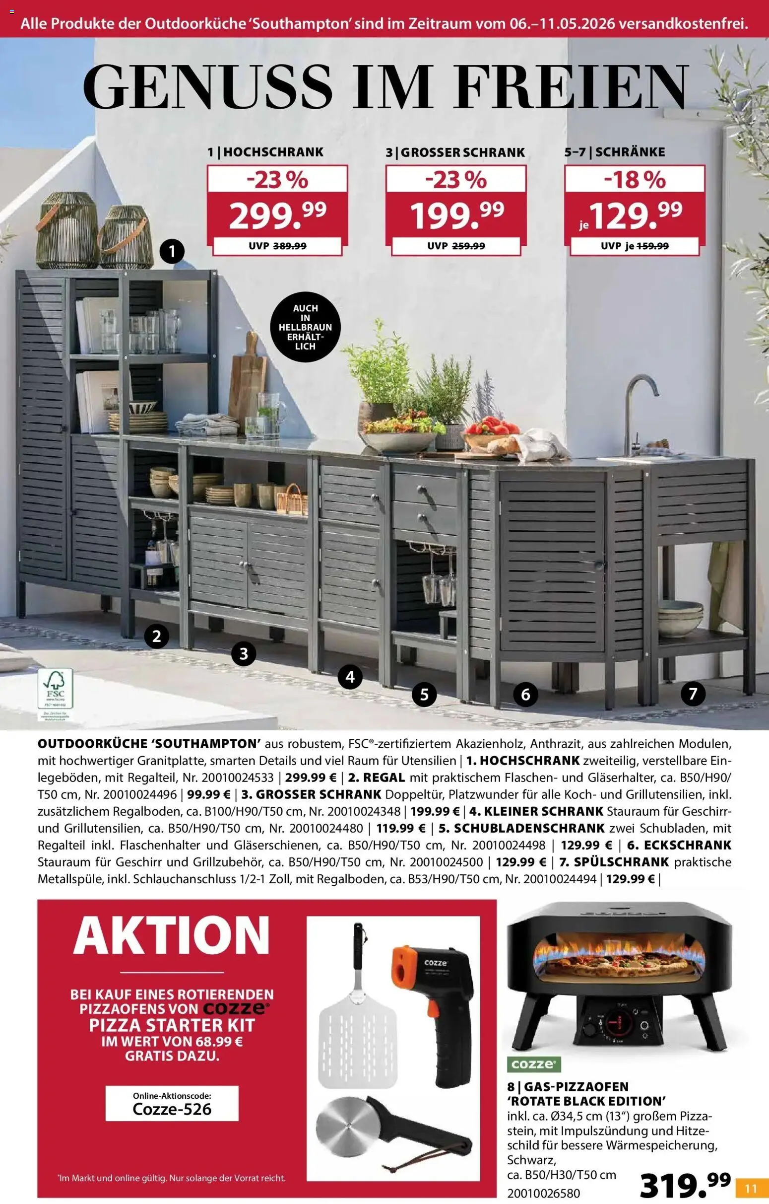 Dehner Prospekt 	 (ab 06.05.2026) zum Blättern | Seite: 11 | Produkte: Regal, Schrank, Hochschrank, Pizza