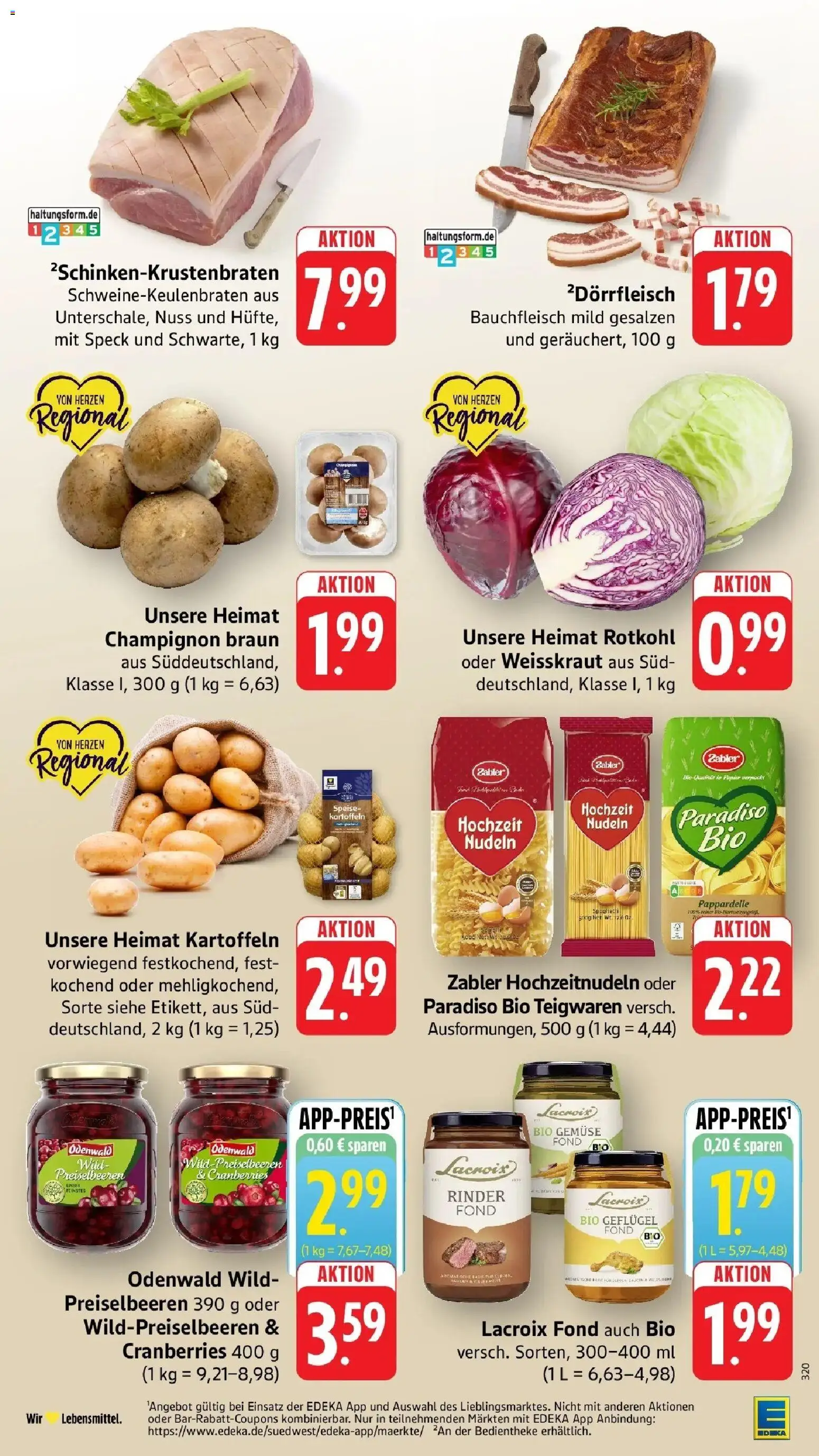 Edeka Prospekt Blieskastel-Lautzkirchen (ab 05.10.2026) » Angebote Online | Seite: 2 | Produkte: Spaghetti, Preiselbeeren, Gemüse, Nudeln