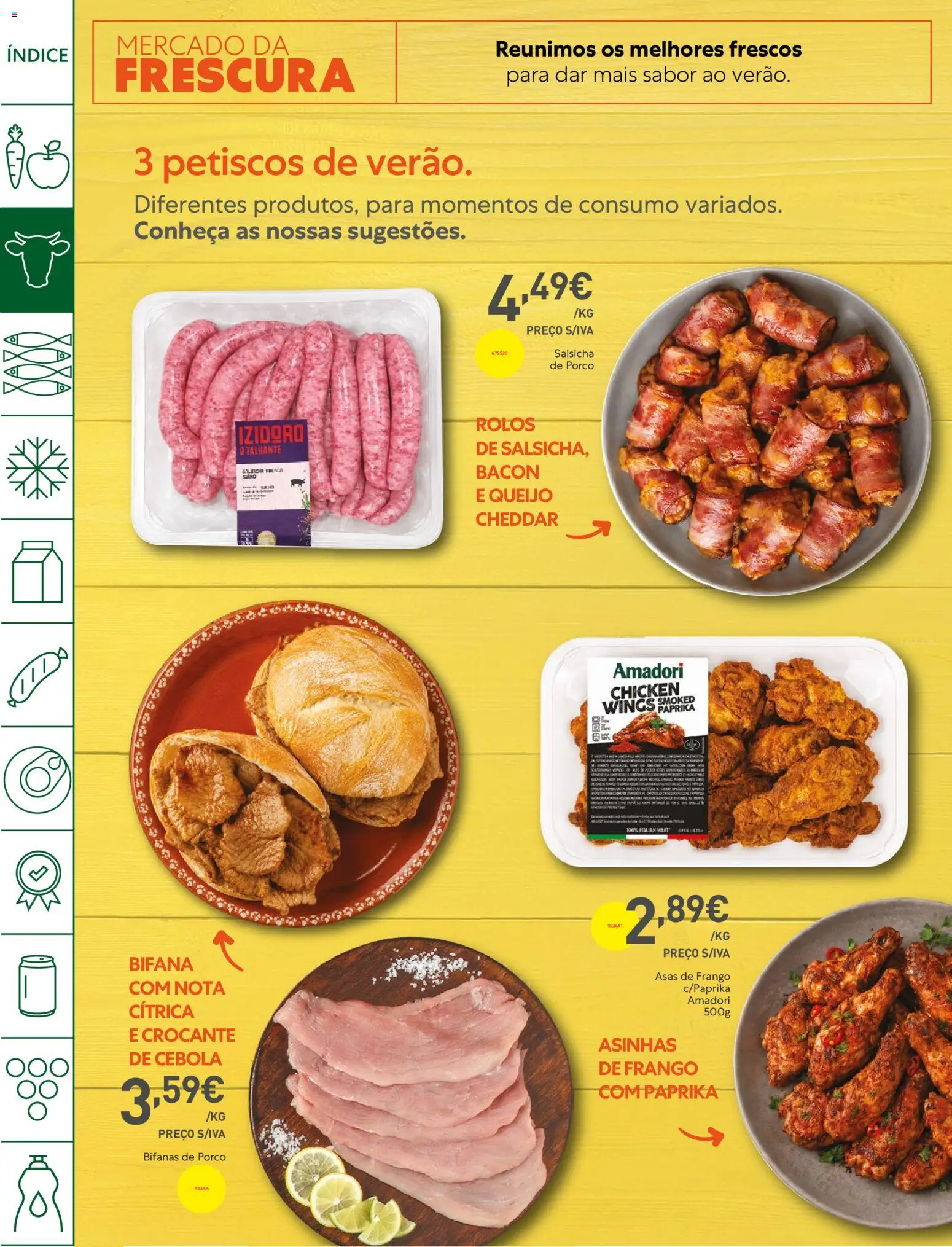 Recheio Horeca │ válido de 14/07/2026 | Página: 4 | Produtos: Asas de frango, Bacon, Salsicha, Cheddar