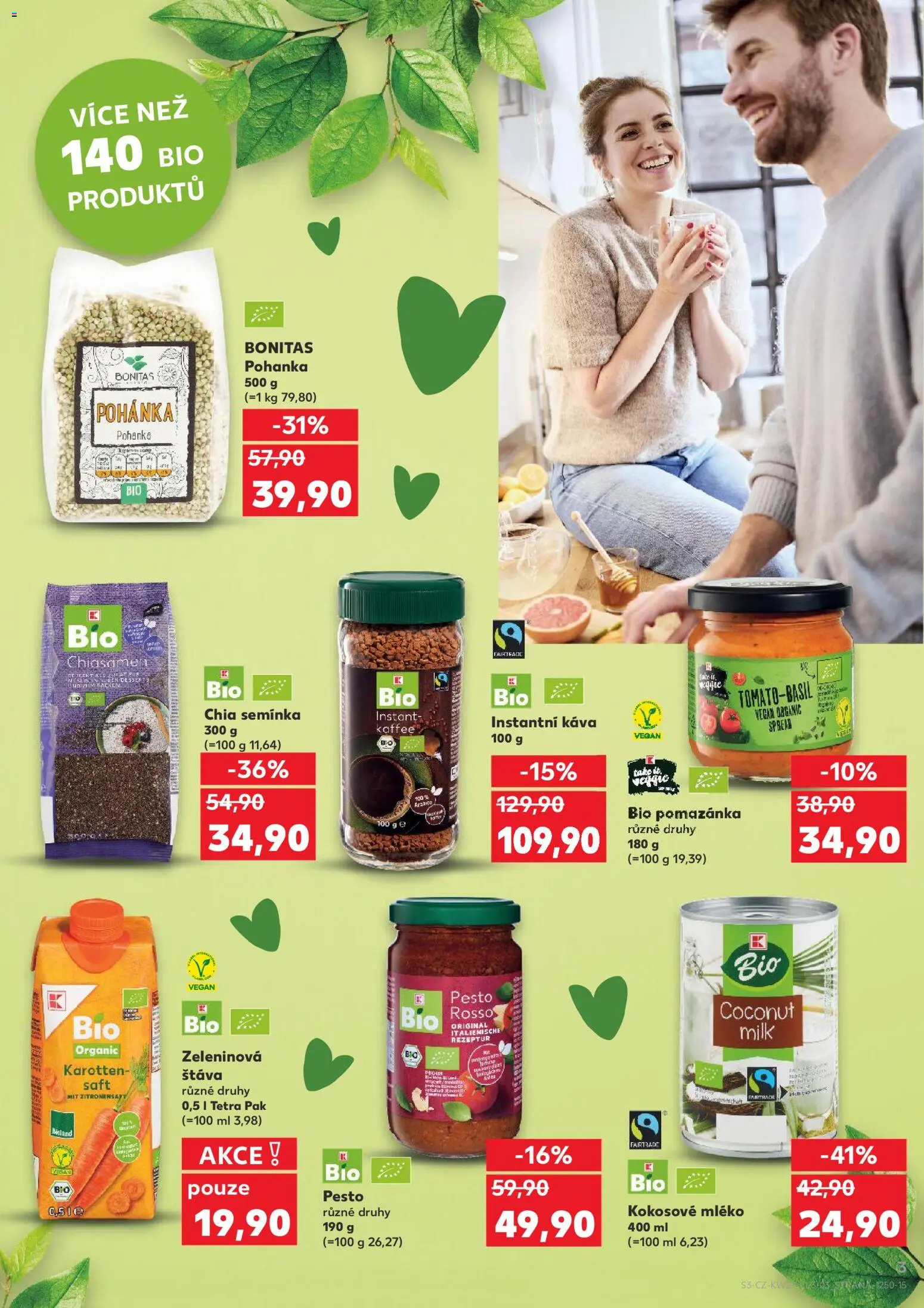 Kaufland leták - Praha 8 od 01.07.2026 | Strana: 3 | Produkty: Mléko, Pohanka, Pesto, Chia semínka