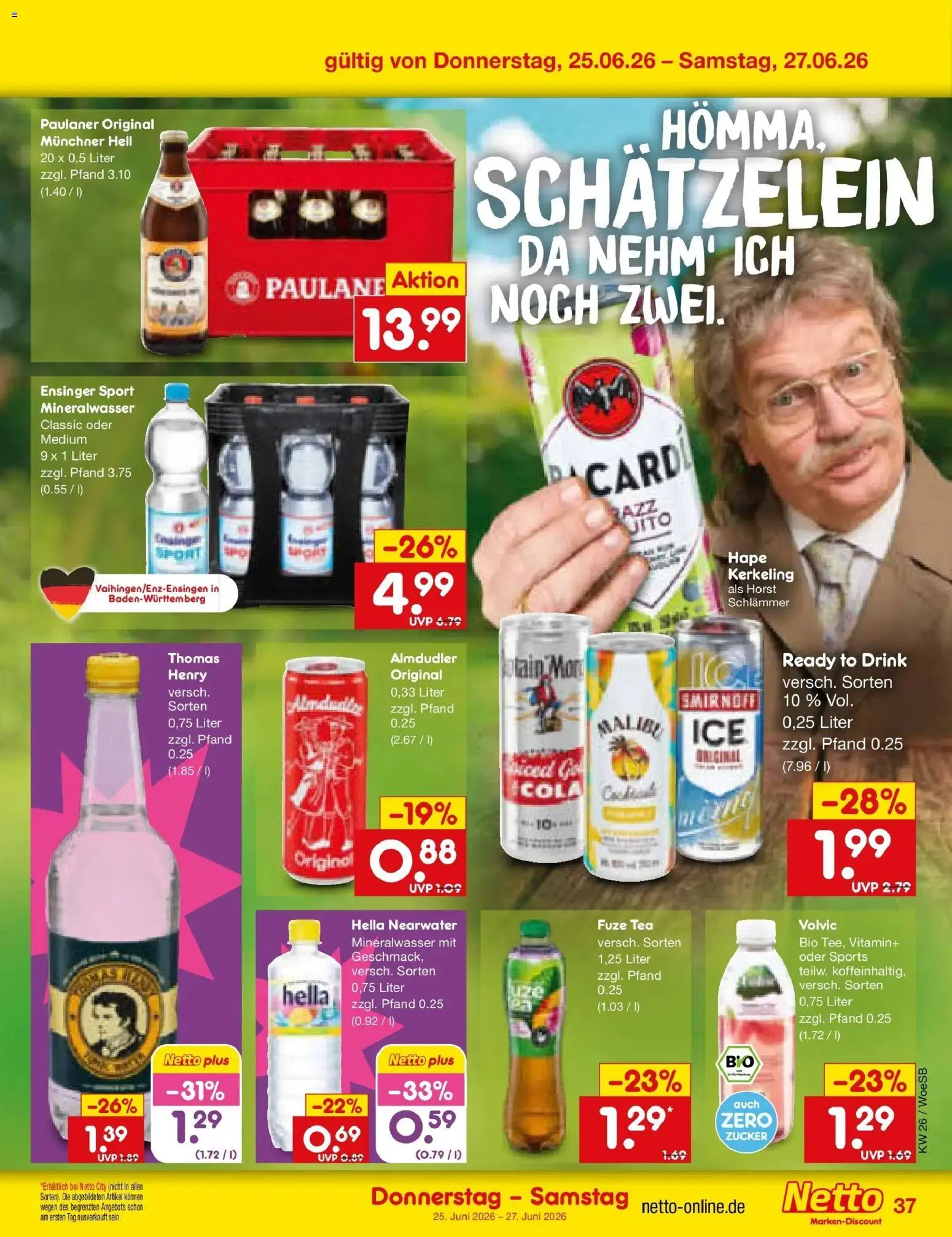 Netto Marken-Discount Prospekt Katzweiler – gültig ab 21.06.2026 | Seite: 49 | Produkte: Hella, Smirnoff, Volvic, Paulaner