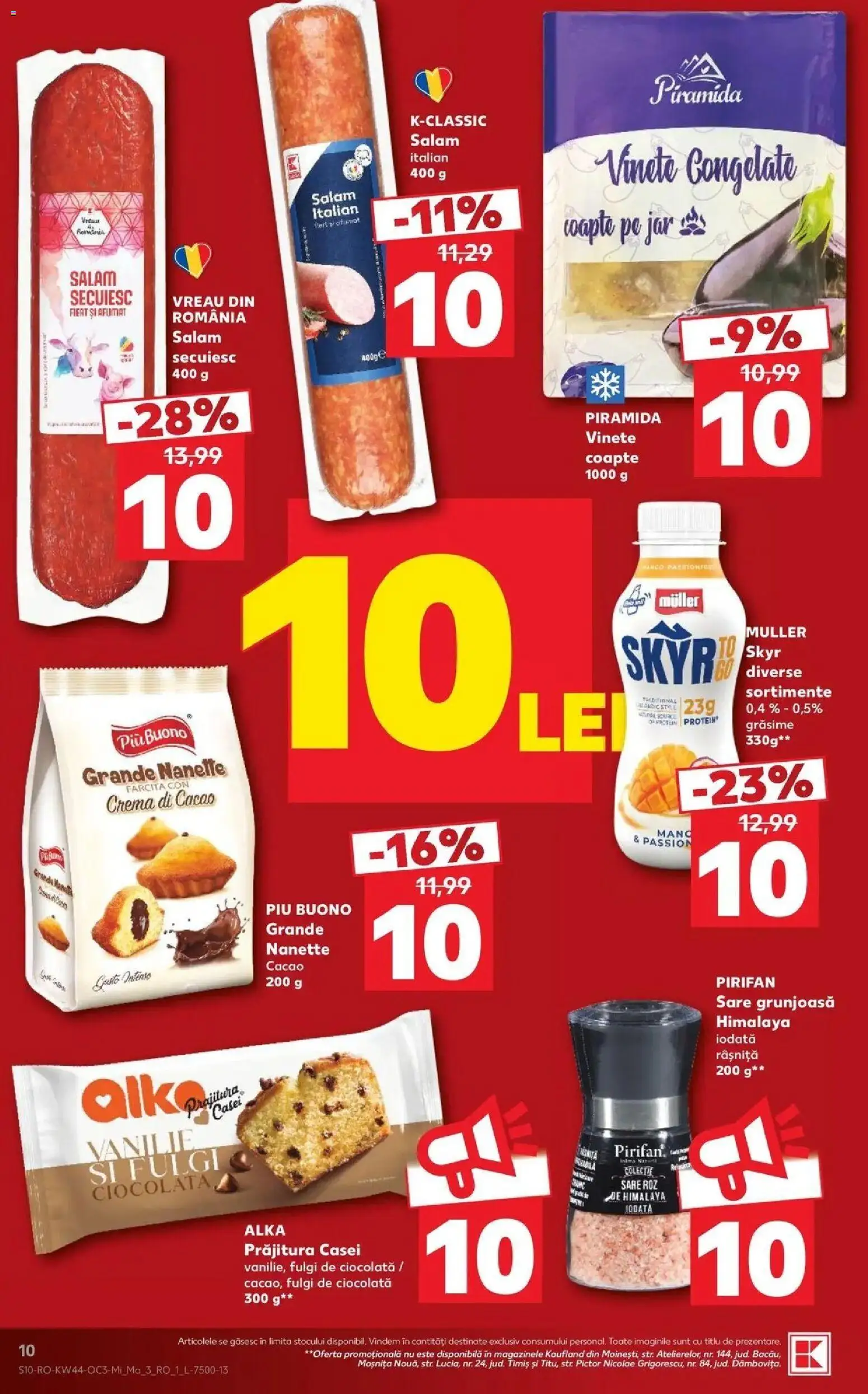 Kaufland Viseu de Sus 28.10.2026 - Revista si Oferta | Pagină: 10 | Produse: Cremă, Ciocolată, Salam, Fulgi