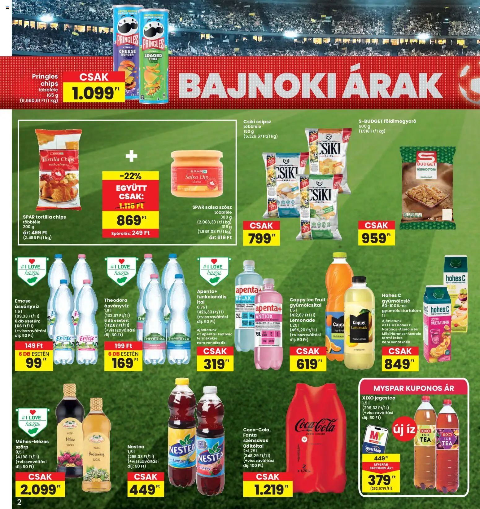 Interspar akciós ujság - amely érvényes a következő dátumtól: 28.05.2026 | Oldal: 2 | Termékek: Szörp, Chips, Csipsz, Ásványvíz