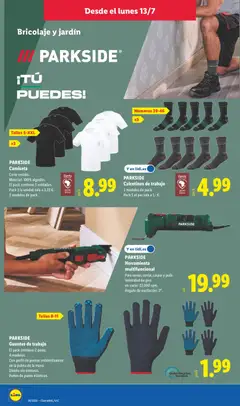 Vista previa PARKSIDE Calcetines de trabajo, 2 modelos de pack. Pack 5 el par sale a 1.- €. válido desde el 13/07/2026 | Página: 14 | Productos: Guantes