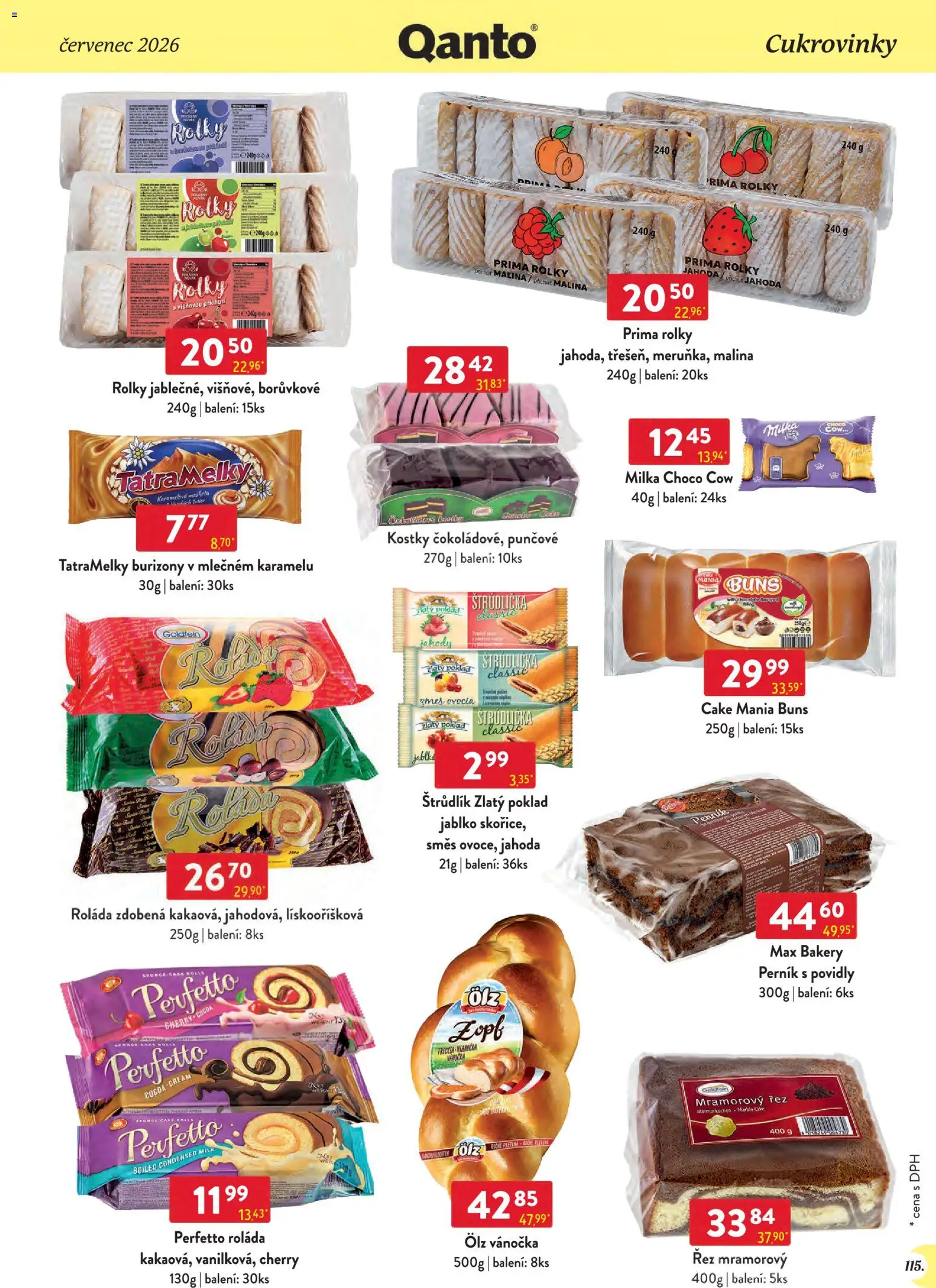 Astur & Qanto leták - Velkoobchod 07/2026 od 01.07.2026 | Strana: 115 | Produkty: Milka, Perník, Vánočka, Burizony