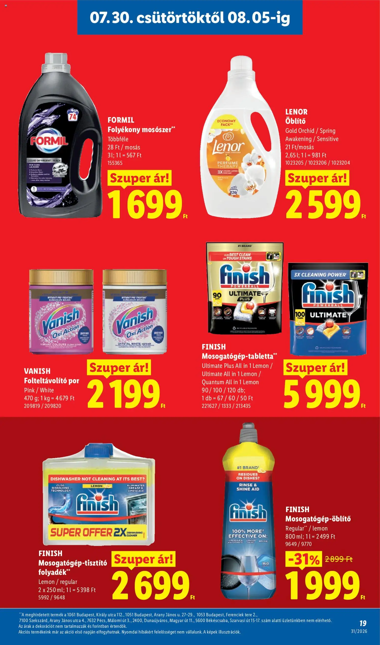 Lidl akciós ujság - amely érvényes a következő dátumtól: 2026.07.30. | Oldal: 19