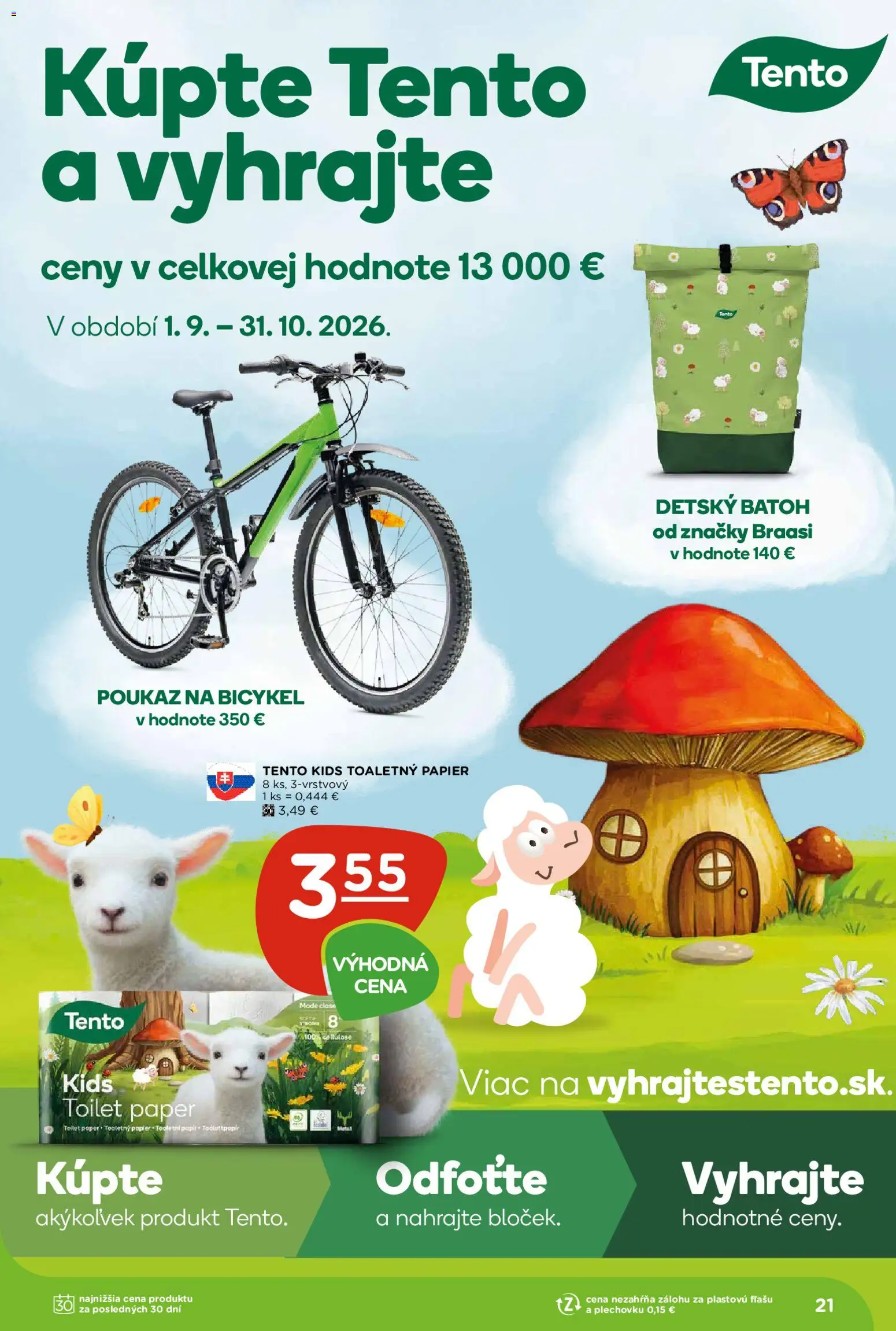 Nové Terno akcie – leták je platný od 08.10.2026 | Strana: 21 | Produkty: Toaletný papier, Batoh