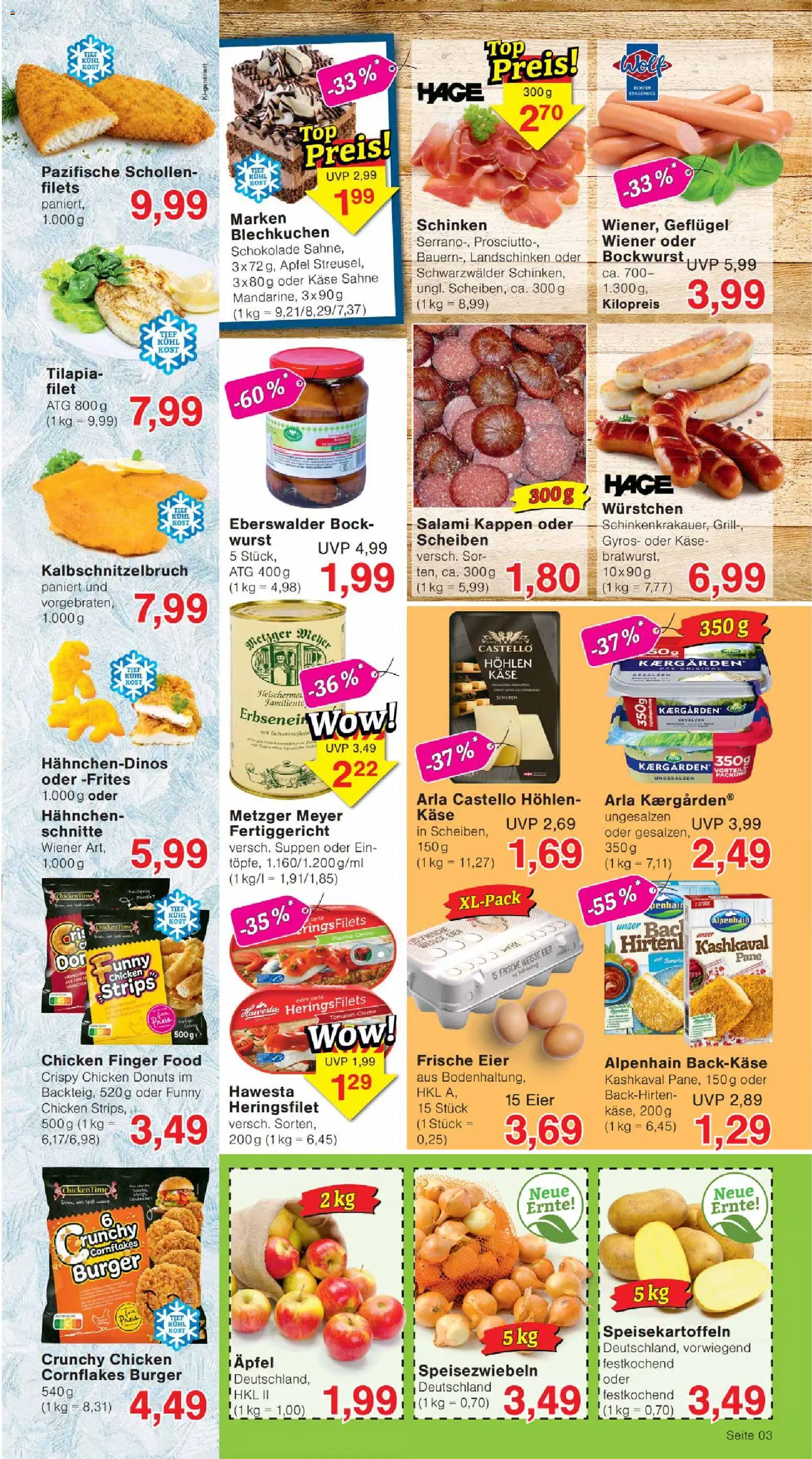Wiglo Wunderland Prospekt – gültig ab 17.08.2026 | Seite: 3 | Produkte: Käse, Eier, Schokolade, Pane