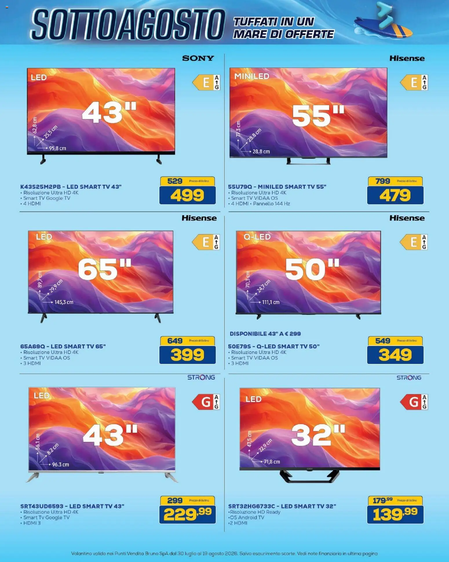 Volantino BRUNO del 30/07/2026 | Pagina: 7 | Prodotti: smart TV, TV