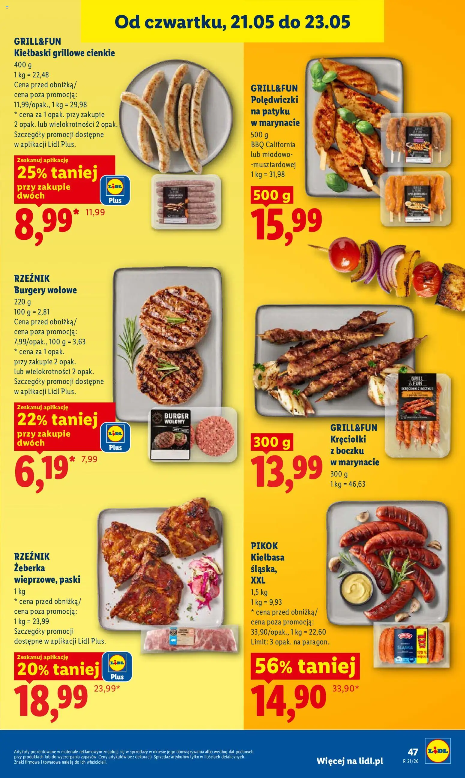 Lidl Polsko leták od 21.05.2026 | Strana: 49 | Produkty: Burger, Pikok