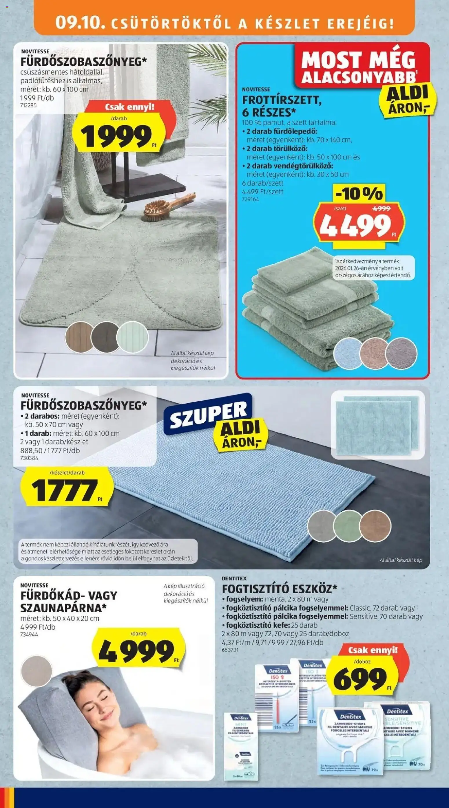 Aldi akciós ujság - amely érvényes a következő dátumtól: 2026.09.05. | Oldal: 26 | Termékek: Fürdőkád, Törülköző, Kefe, Dekoráció