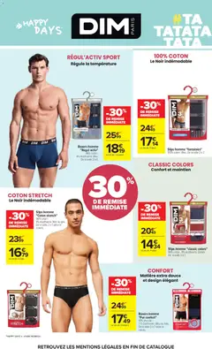 Carrefour - Prévisualisation de Boxers homme "Pur confort", 93% viscose - 7% élasthanne. Bleu ou kaki. De la taille 3 à 7 selon le coloris. valide à partir de 08/09/2026 | Page: 74