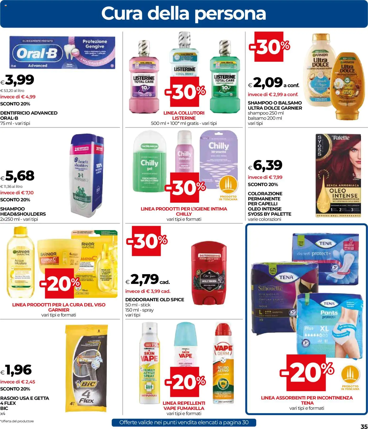 Volantino COOP del 16/07/2026 | Pagina: 35 | Prodotti: Shampoo, Balsamo, Rasoio, Deodorante