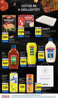 Tesco Szupermarket akciós újság - amely érvényes a következő dátumtól: 2026.07.09. | Oldal: 4 | Termékek: Grilltálca, Grillsajt, Camembert, Majonéz