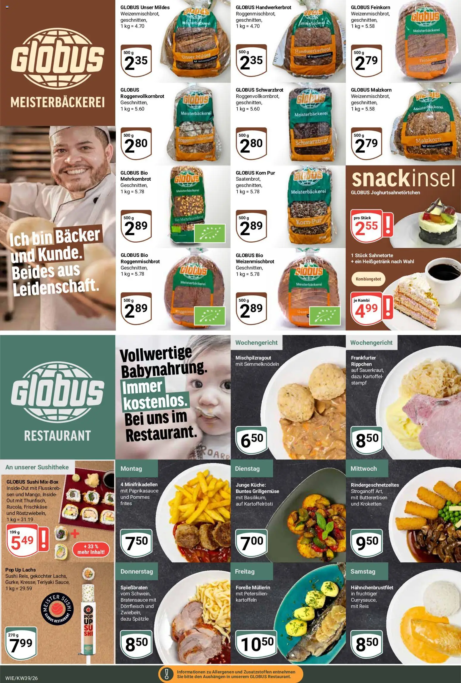 Globus Prospekt Waghäusel-Wiesental – gültig ab 21.09.2026 | Seite: 9 | Produkte: Pommes, Kartoffeln, Reis, Frischkase