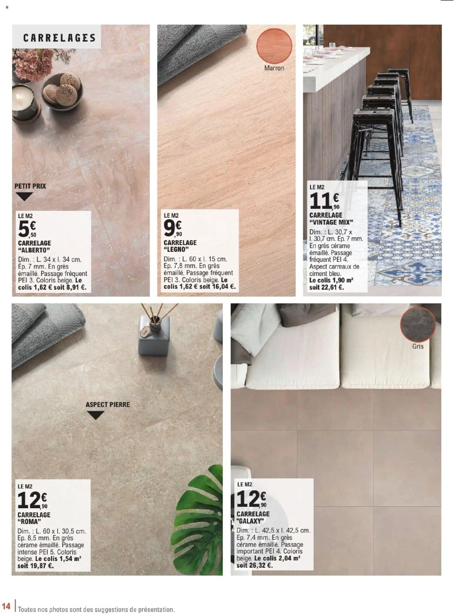 {H1} | Page: 14 | Produits: Ciment, Carrelage