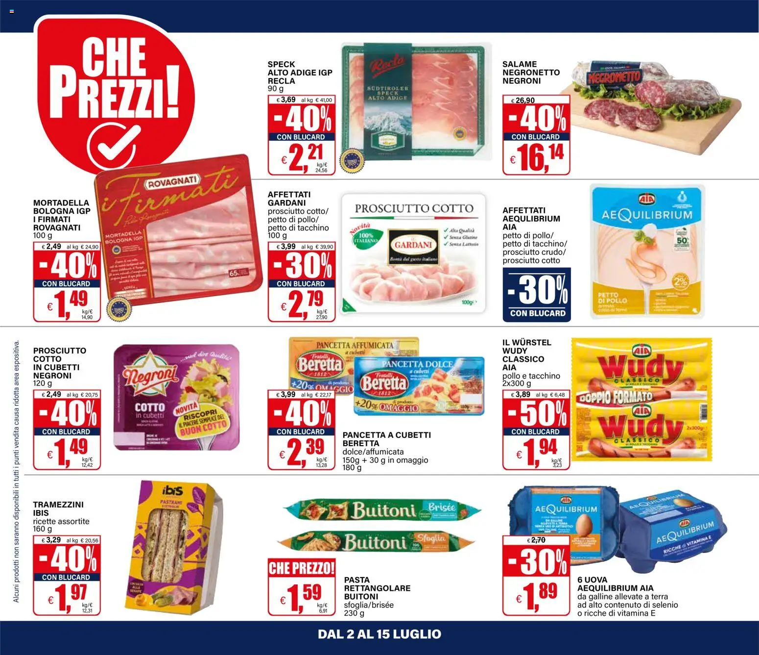 Volantino Il Gigante del 02/07/2026 | Pagina: 24 | Prodotti: Speck, Tacchino, Pasta, Wurstel