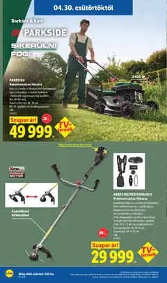 Lidl akciós újság - amely érvényes a következő dátumtól: 30.04.2026 | Oldal: 30