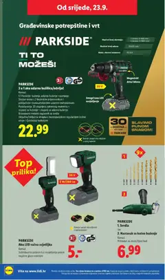 Lidl Katalog - Pregled kataloga iz trgovine Lidl, vrijedi od 21.09.2026 | Stranica: 30 | Proizvodi: Baterija, Svjetiljka, Led, Parkside