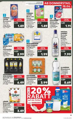 Kaufland Prospekt Schwerin ab 15.06.2026 gültig | Seite: 2 | Produkte: Mandarinen, Fisch, Salami, Fleisch