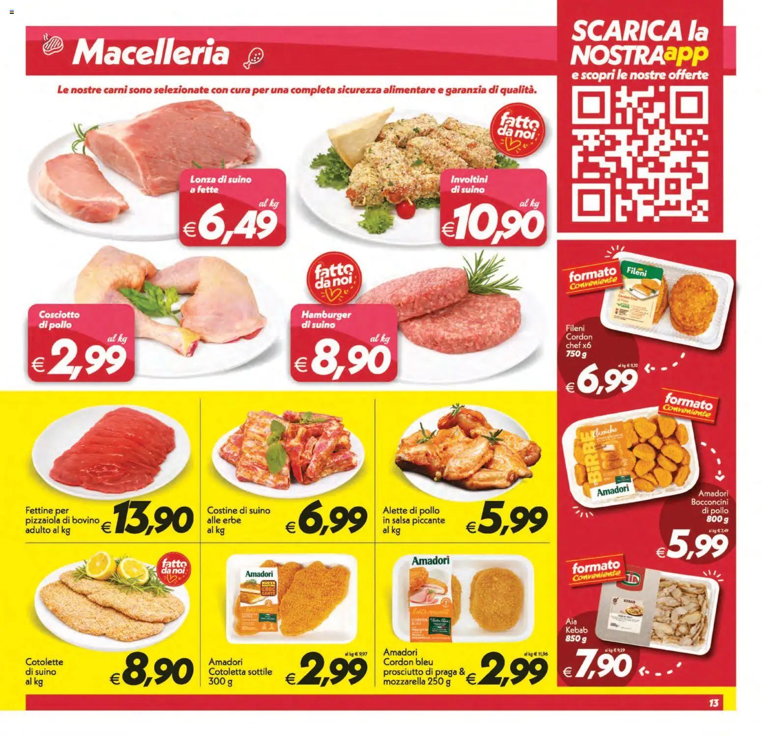 Volantino SuperConveniente del 31/07/2026 | Pagina: 13 | Prodotti: Pollo, Salsa, Suino, Hamburger