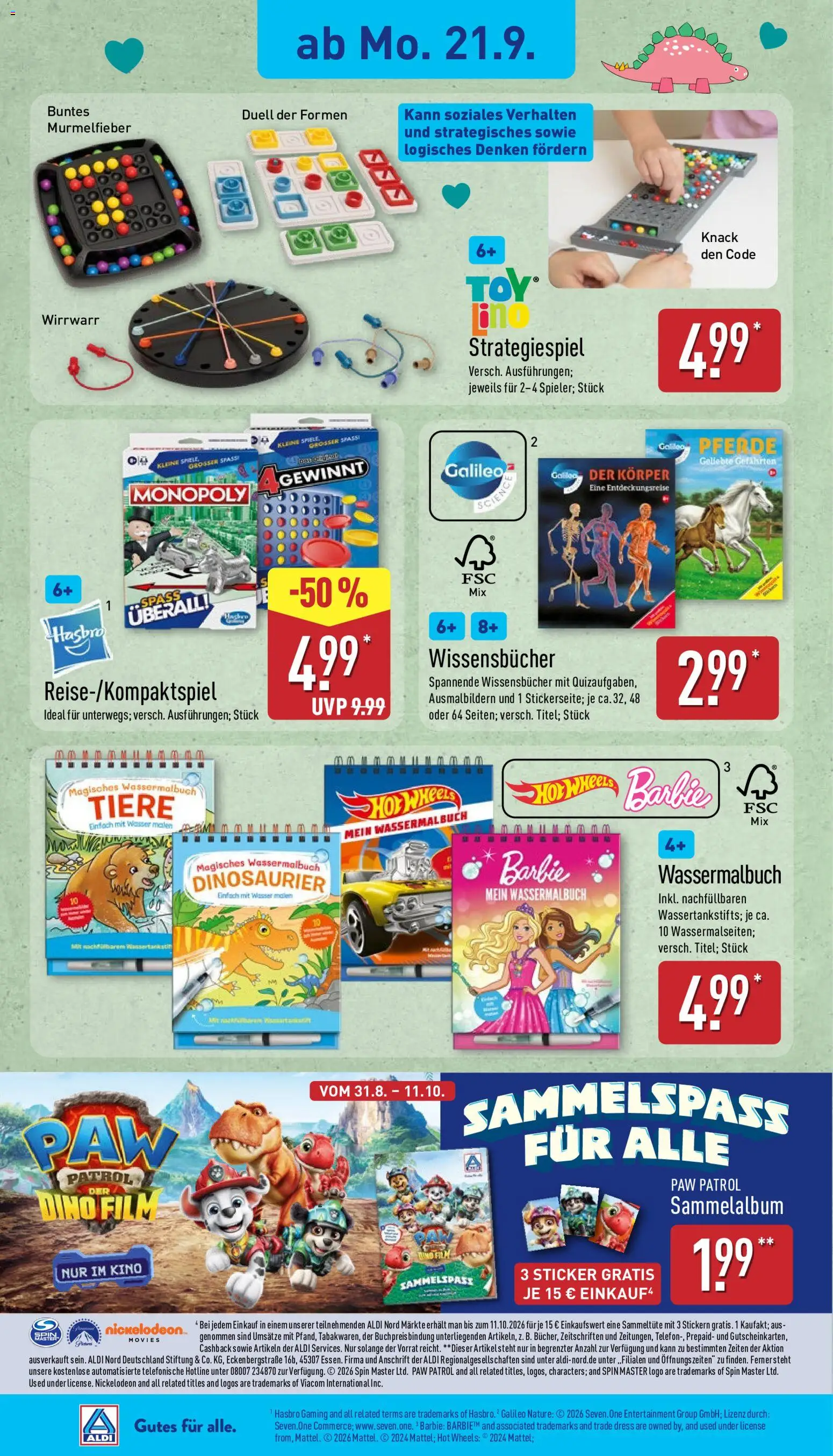 Aldi Prospekt – gültig ab 21.09.2026 | Seite: 8 | Produkte: Wasser