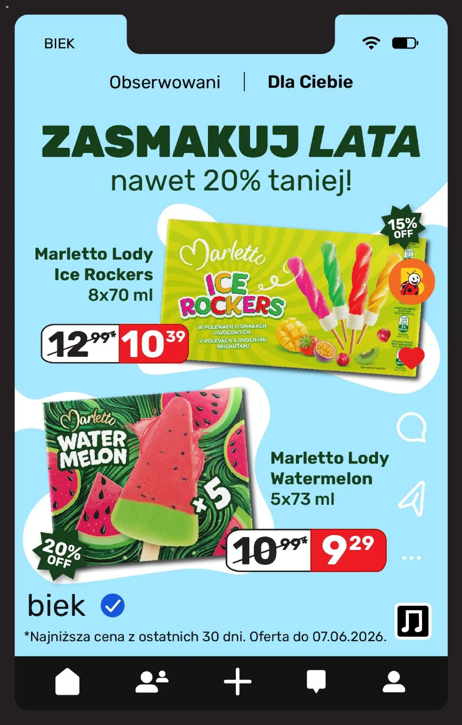 Biedronka gazetka - Biek od 04.06.2026 | Strona: 10 | Produkty: Melon, Lody