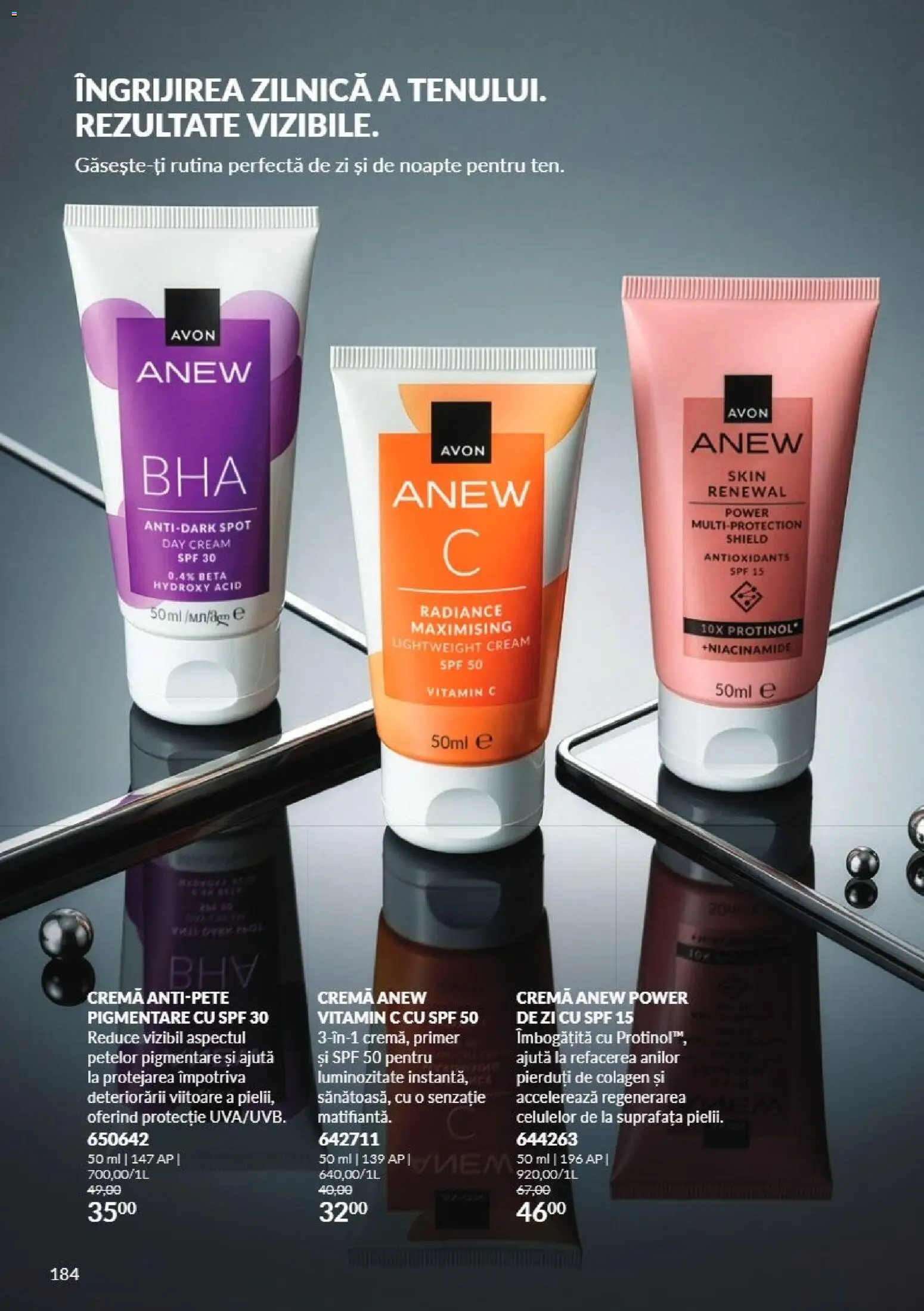 Noul catalog Avon – valabil de la 01.11.2026 | Pagină: 184 | Produse: Cremă, Power
