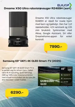 Forhåndsvisning av Elkjøp kundeavis gyldig fra 29/06/2026 | Side: 4 | Produkter: Robotstøvsuger, Tv