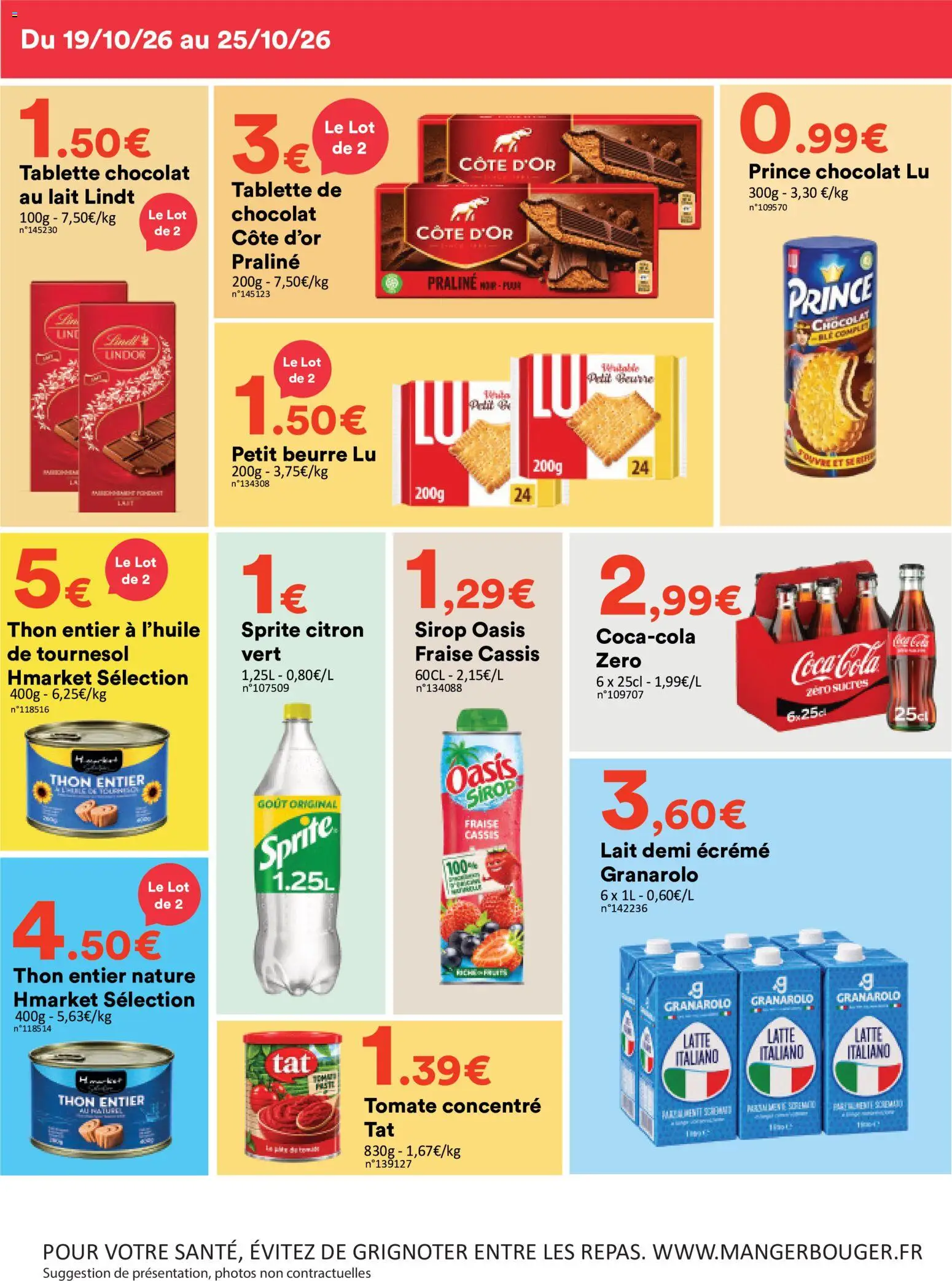 {H1} | Page: 5 | Produits: Tomate, Petit beurre, Sirop, Lait