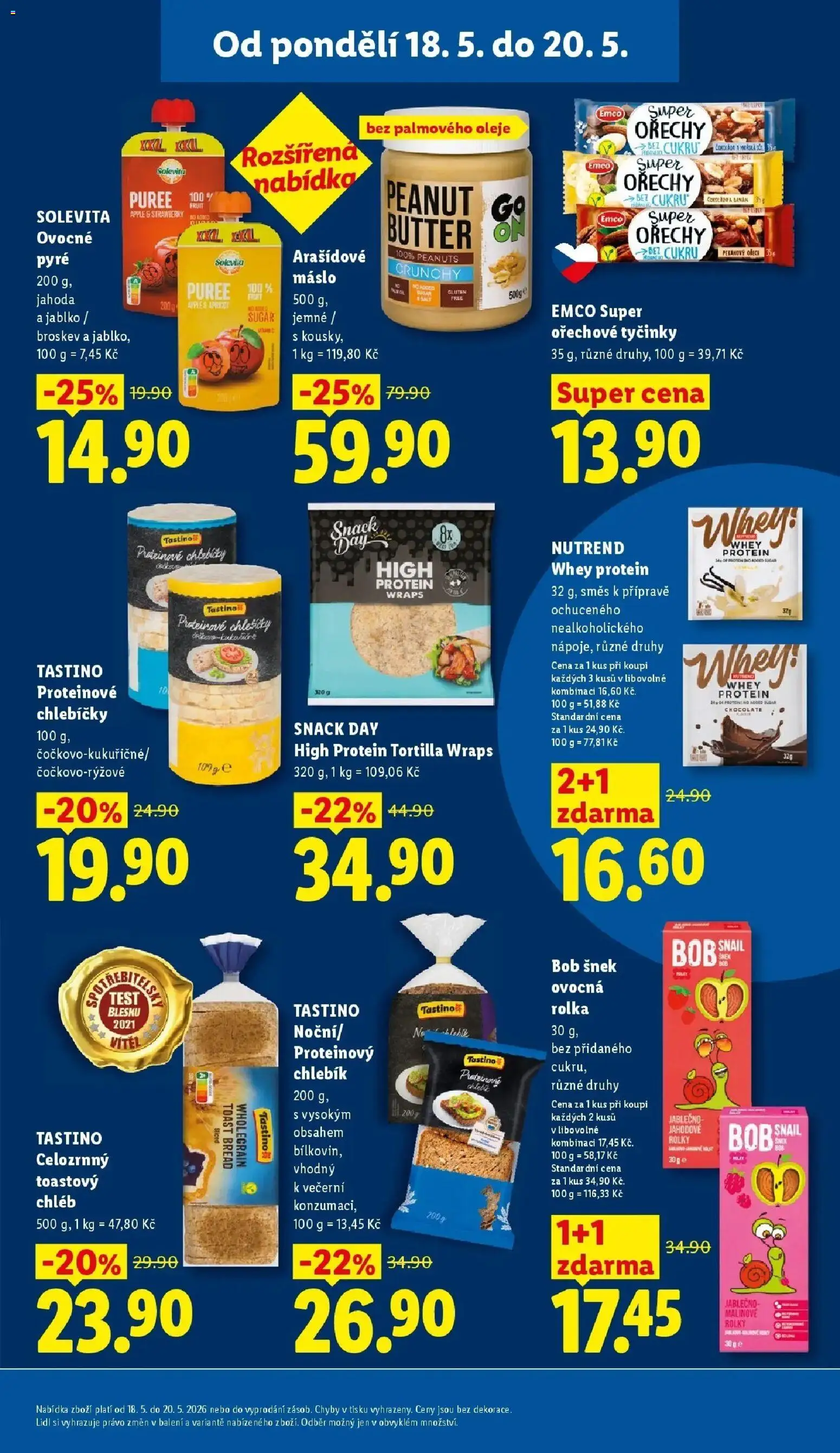 Lidl aktuální leták od 18.05.2026 | Strana: 22 | Produkty: Máslo, Ořechy, Apple, Protein
