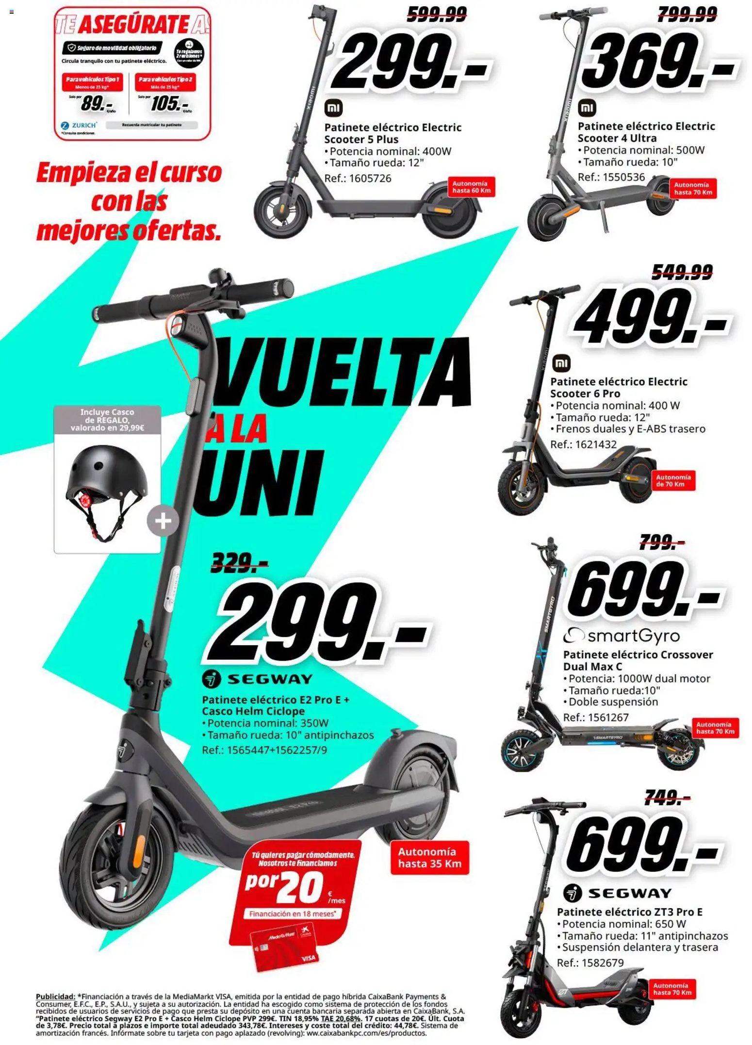 Media Markt Vuelta al Cole │ válido desde el 26/08/2026 | Página: 4 | Productos: Patinete, Té, Patinete eléctrico