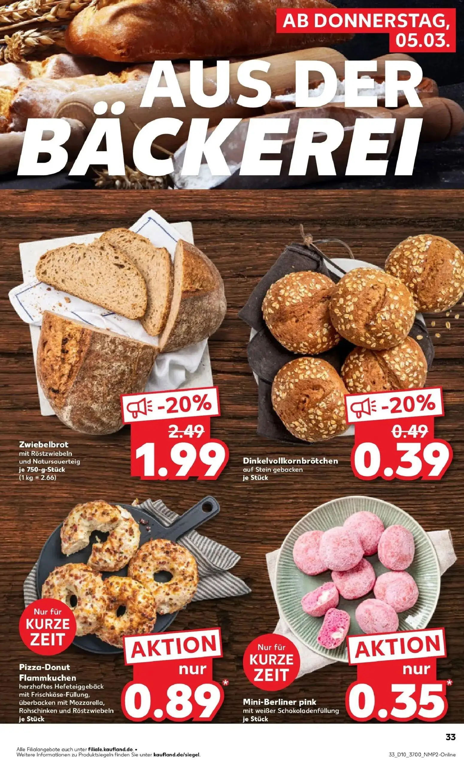 Kaufland Prospekt Leipzig	 – gültig ab 05.03.2026 | Seite: 33 | Produkte: Bäckerei