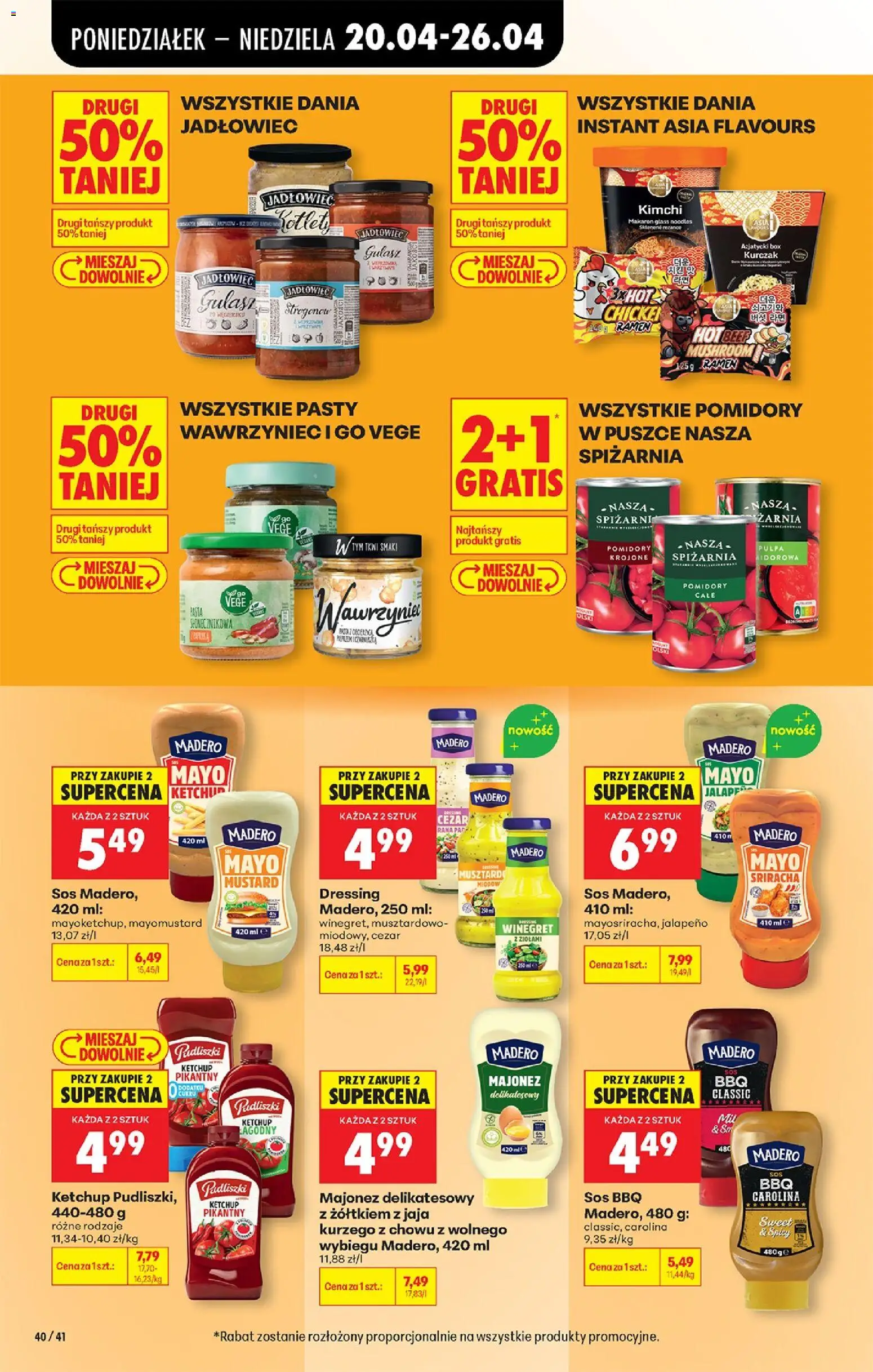 Biedronka gazetka od poniedziałku od 20.04.2026 | Strona: 70 | Produkty: Czarnuszka, Sriracha, Pomidory, Gulasz