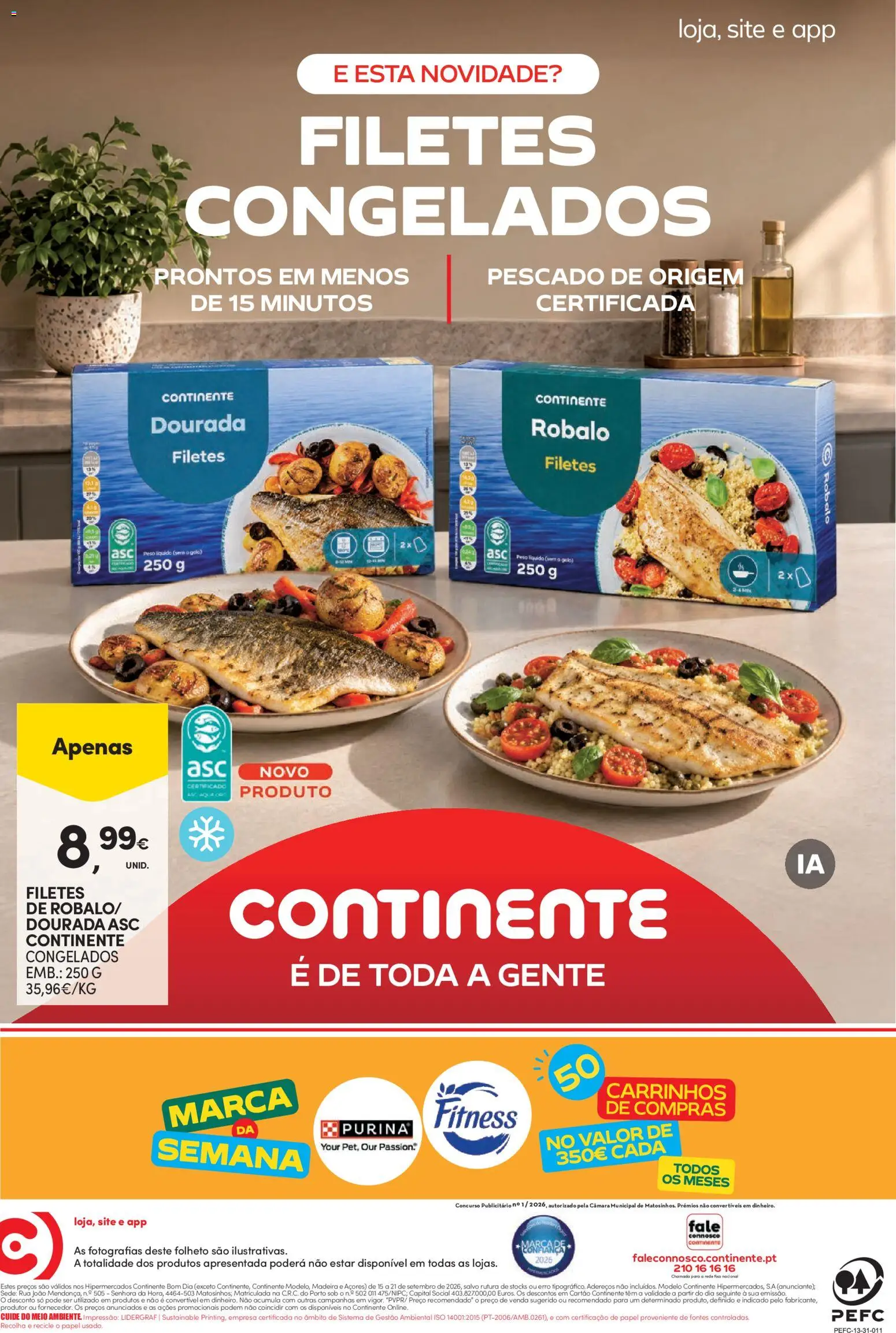 Continente Semanal Continente Bom Dia │ válido de 15/09/2026 | Página: 24 | Produtos: Dourada, Gelo