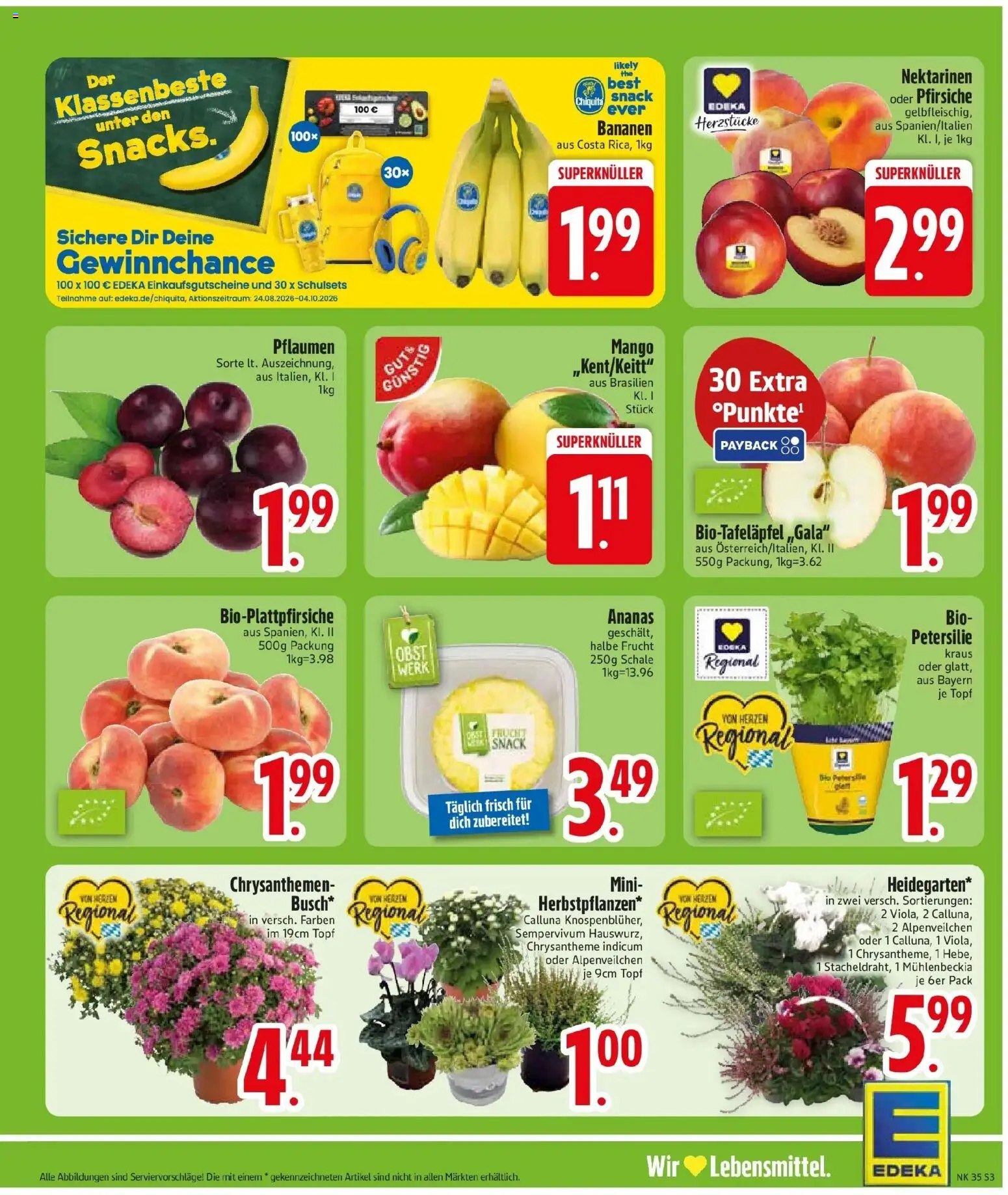Edeka Prospekt Wackersdorf (ab 24.08.2026) » Angebote Online | Seite: 5 | Produkte: Pflaumen, Nektarinen, Obst, Mango