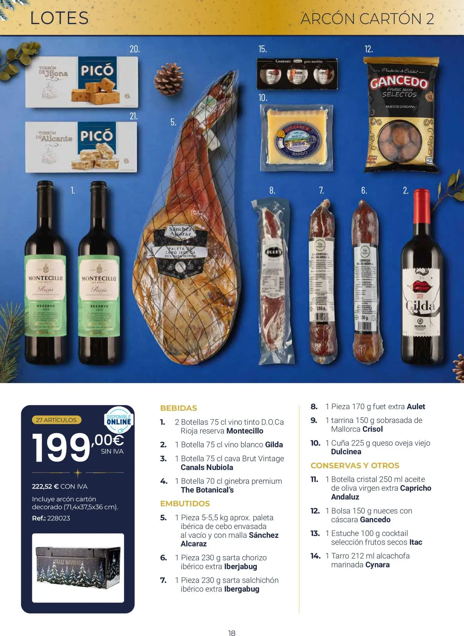 Makro Lotes y Cestas Navidad Centro │ válido desde el 03/09/2026 | Página: 18 | Productos: Conservas, Vino, Embutidos, Bolsa