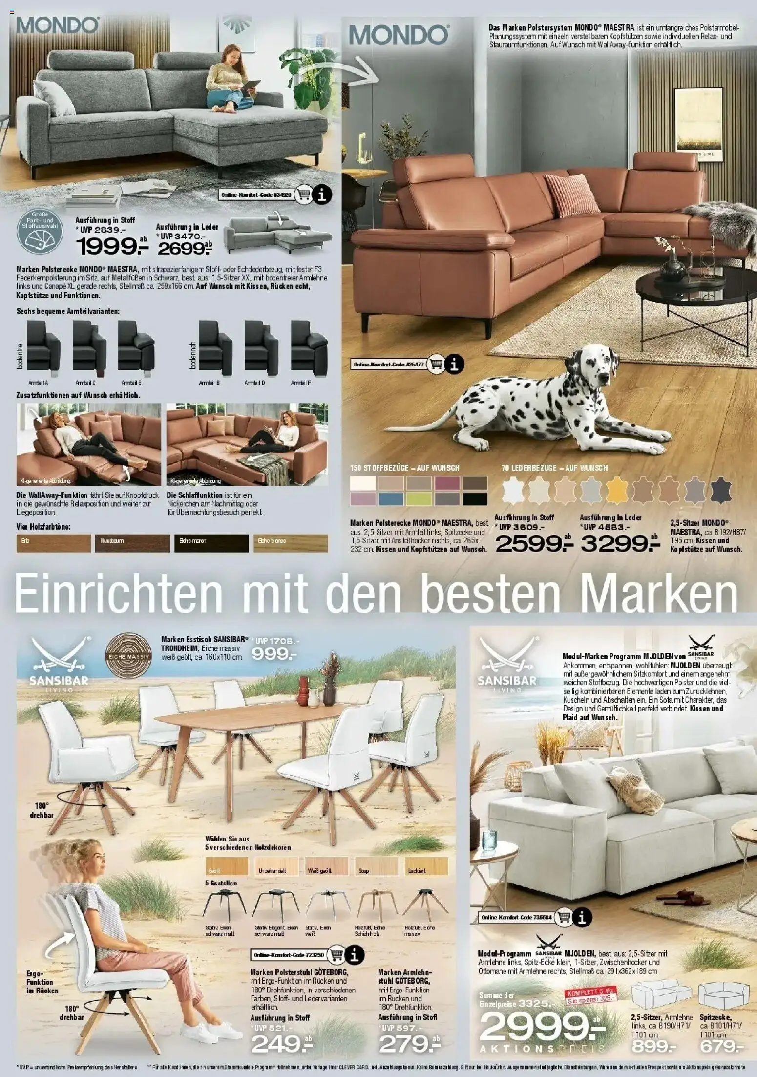 Ostermann - Möbel Ostermann: Neue Möbel wirken Wunder. (ab 19.09.2026) zum Blättern | Seite: 2 | Produkte: Met, Esstisch, Kissen, Stuhl