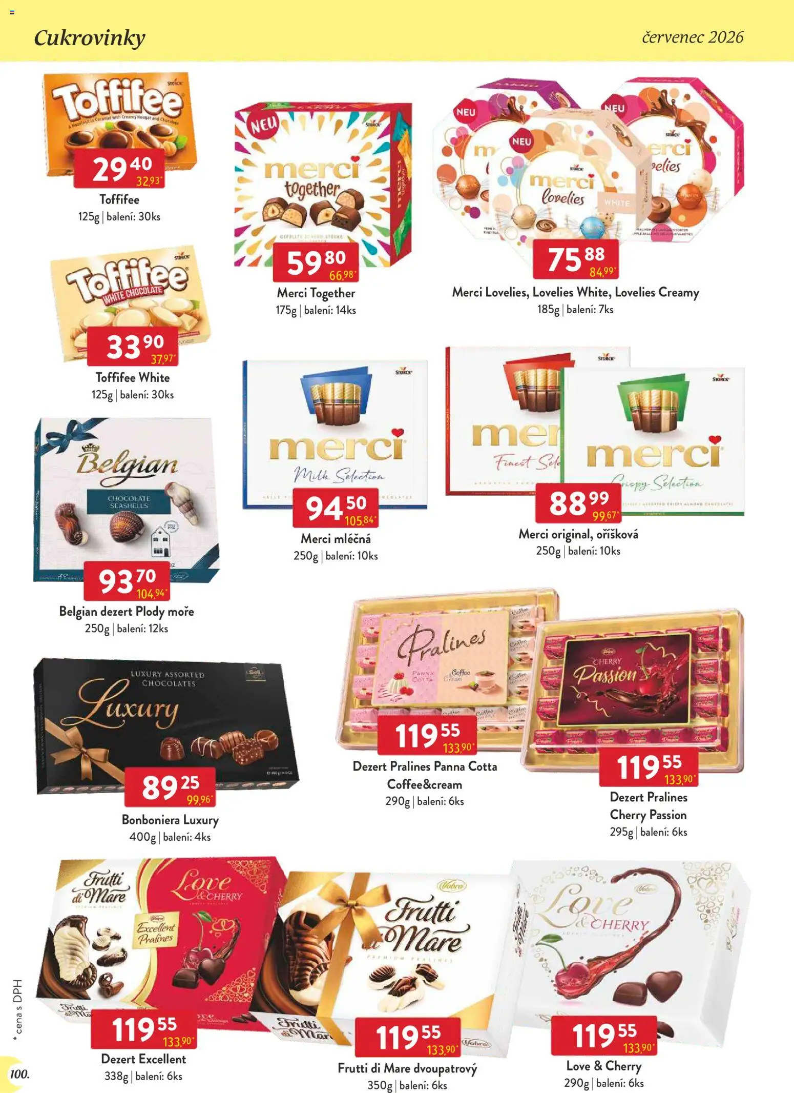 Astur & Qanto leták - Velkoobchod 07/2026 od 01.07.2026 | Strana: 100 | Produkty: Finest, Toffifee, Merci, Toffifee White
