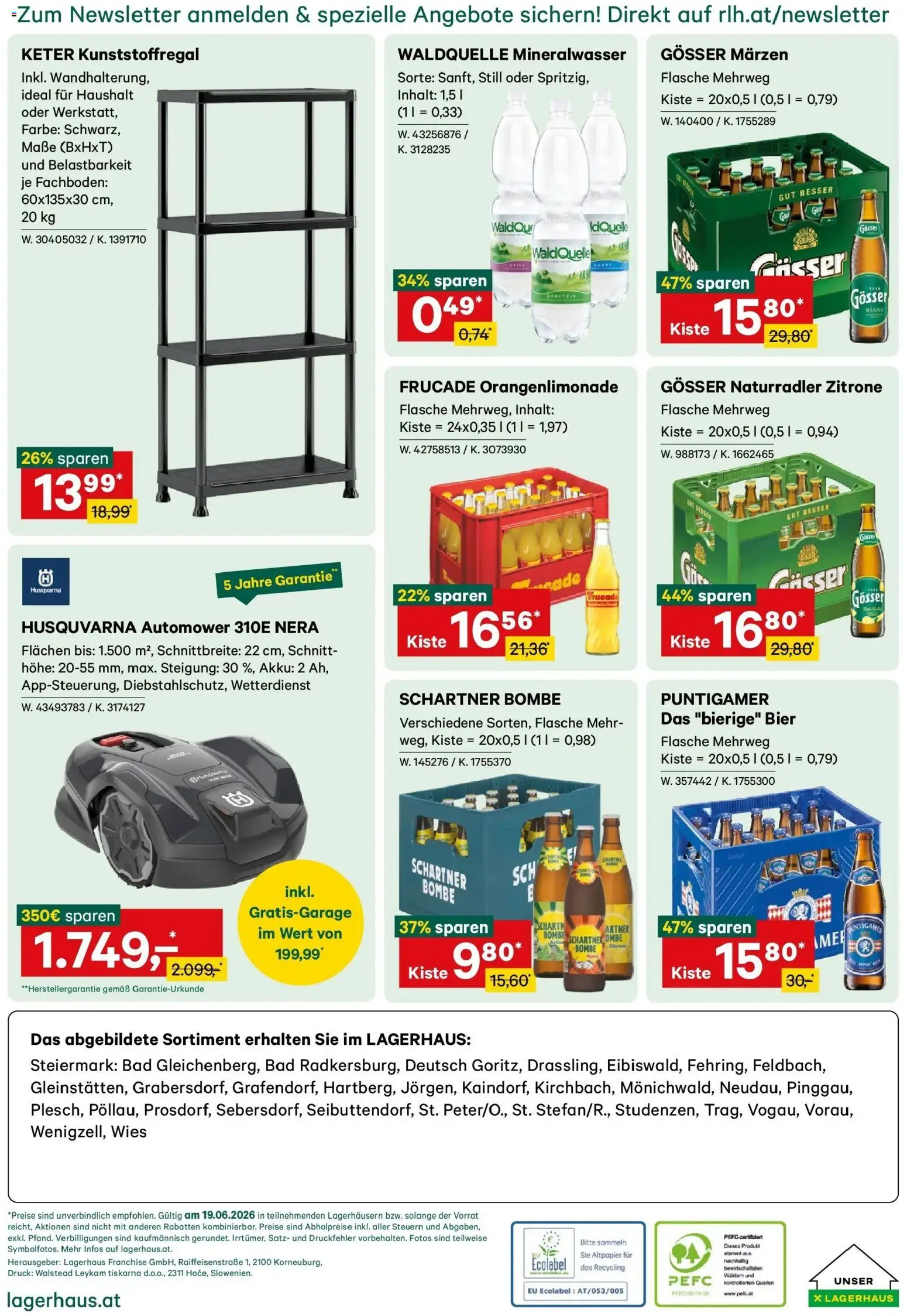 Lagerhaus Wochen Angebote gültig ab 19.06.2026 | Seite: 4 | Produkte: Zitrone, Bad, Bier