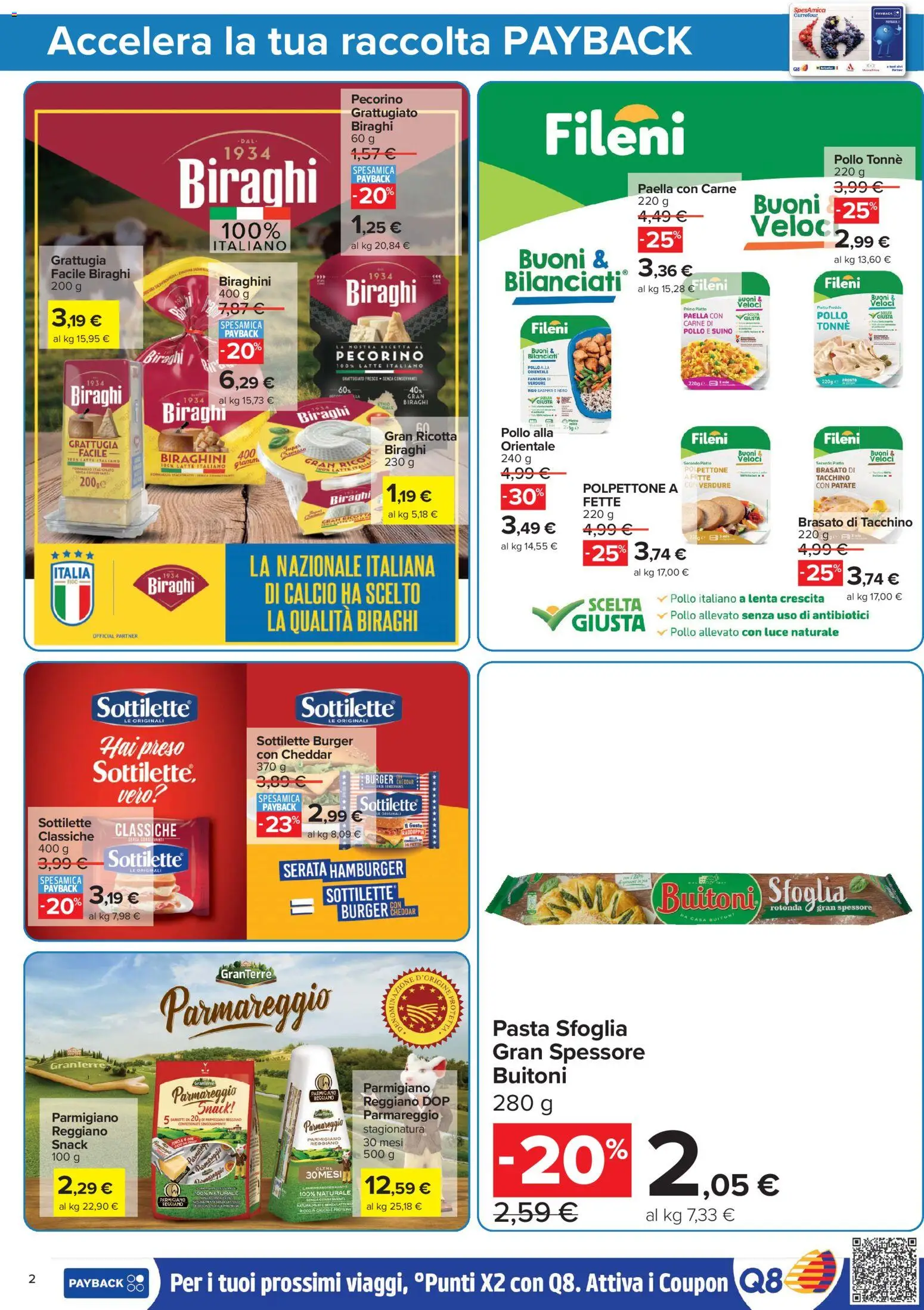 Volantino Carrefour del 13/07/2026 | Pagina: 2 | Prodotti: Patate, Verdure, Parmigiano reggiano, Pecorino