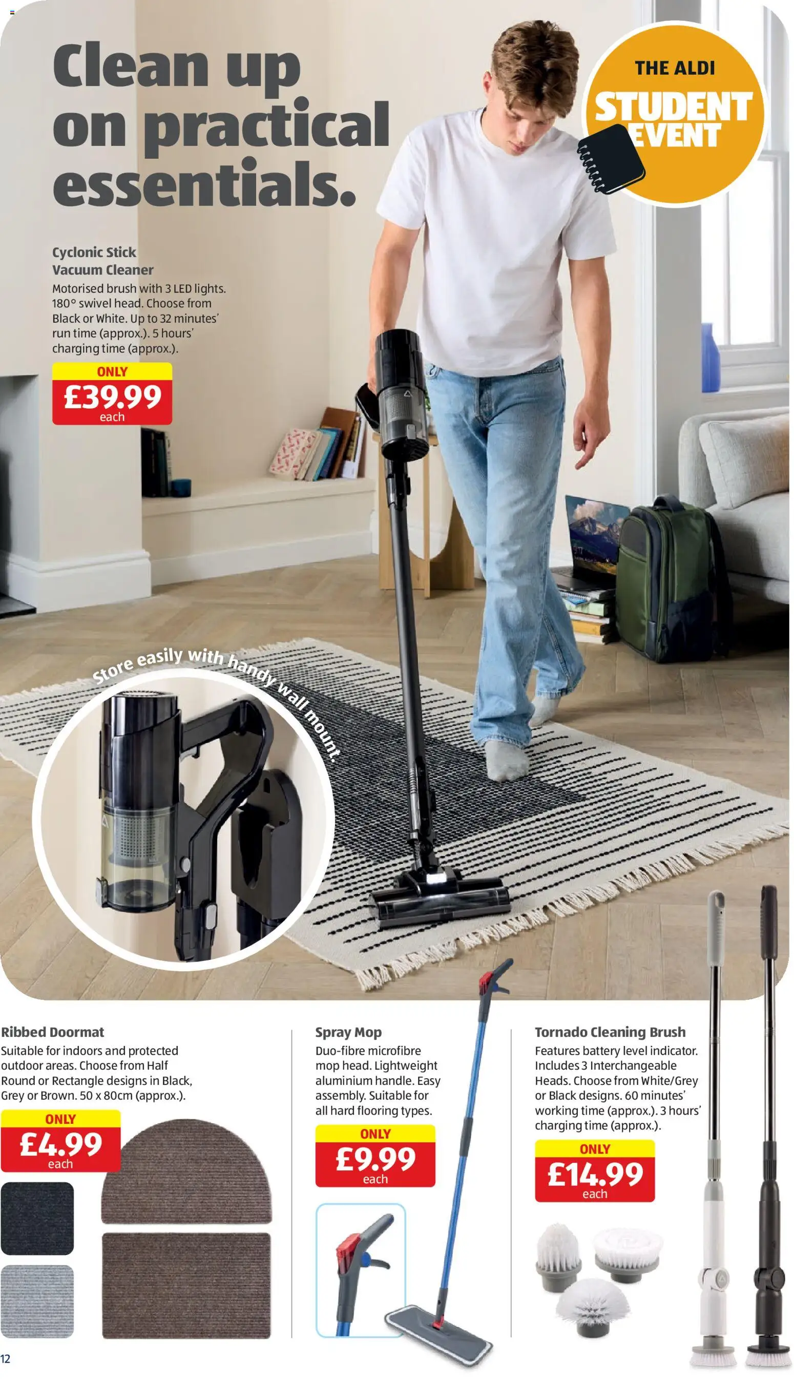 {H1} | Page: 12 | Products: Mop, Battery, Brush, Vacuum cleaner