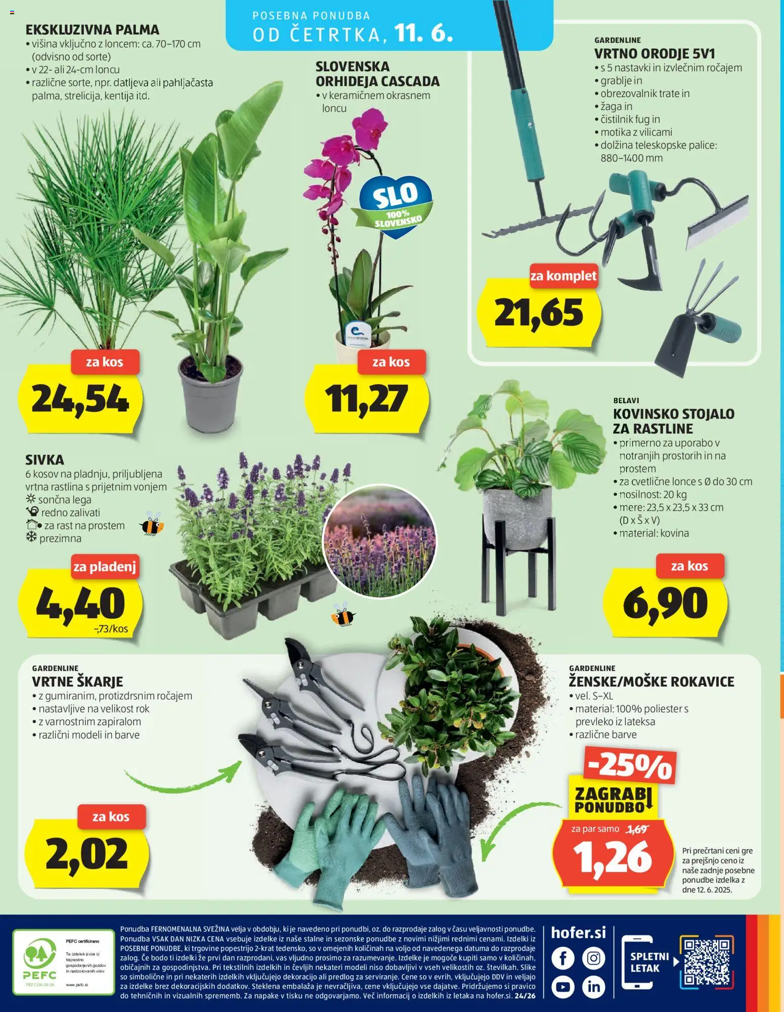 Hofer SI katalog | vrijedi od 03.06.2026 | Stranica: 28 | Proizvodi: Orhideja, Motika, Grablje