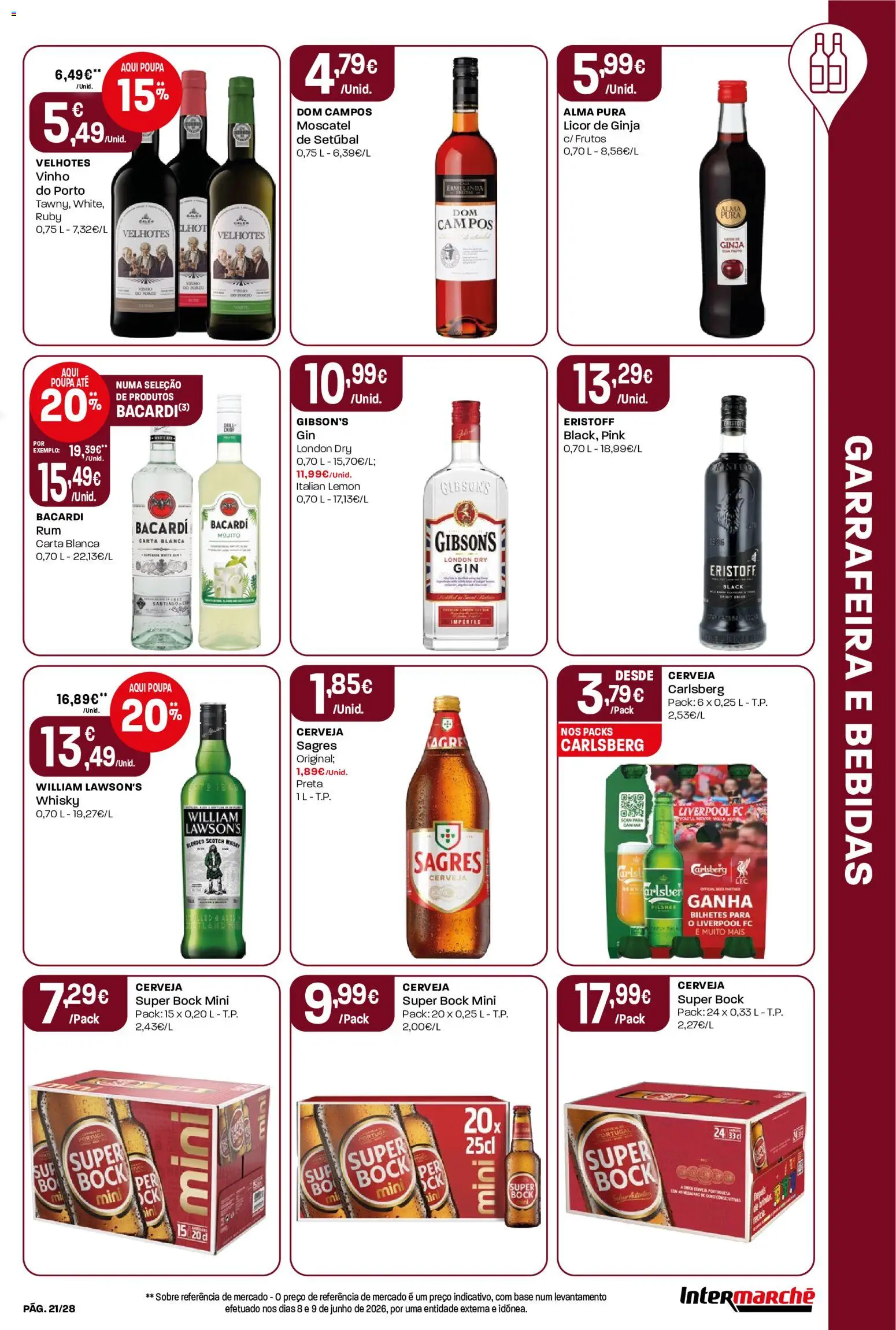 Intermarché Folheto Contact │ válido de 09/07/2026 | Página: 21 | Produtos: Super bock, Licor, Vinho, Cerveja