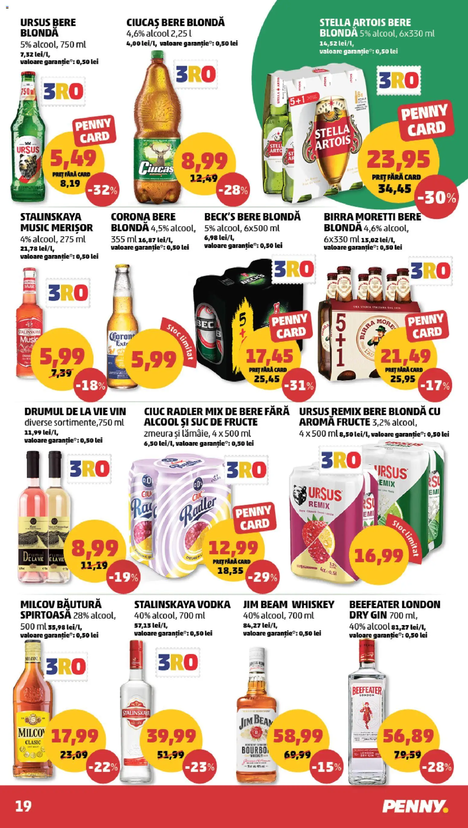 Noul catalog PENNY – valabil de la 27.05.2026 | Pagină: 19 | Produse: Zmeură, Vin, Gin, Fructe
