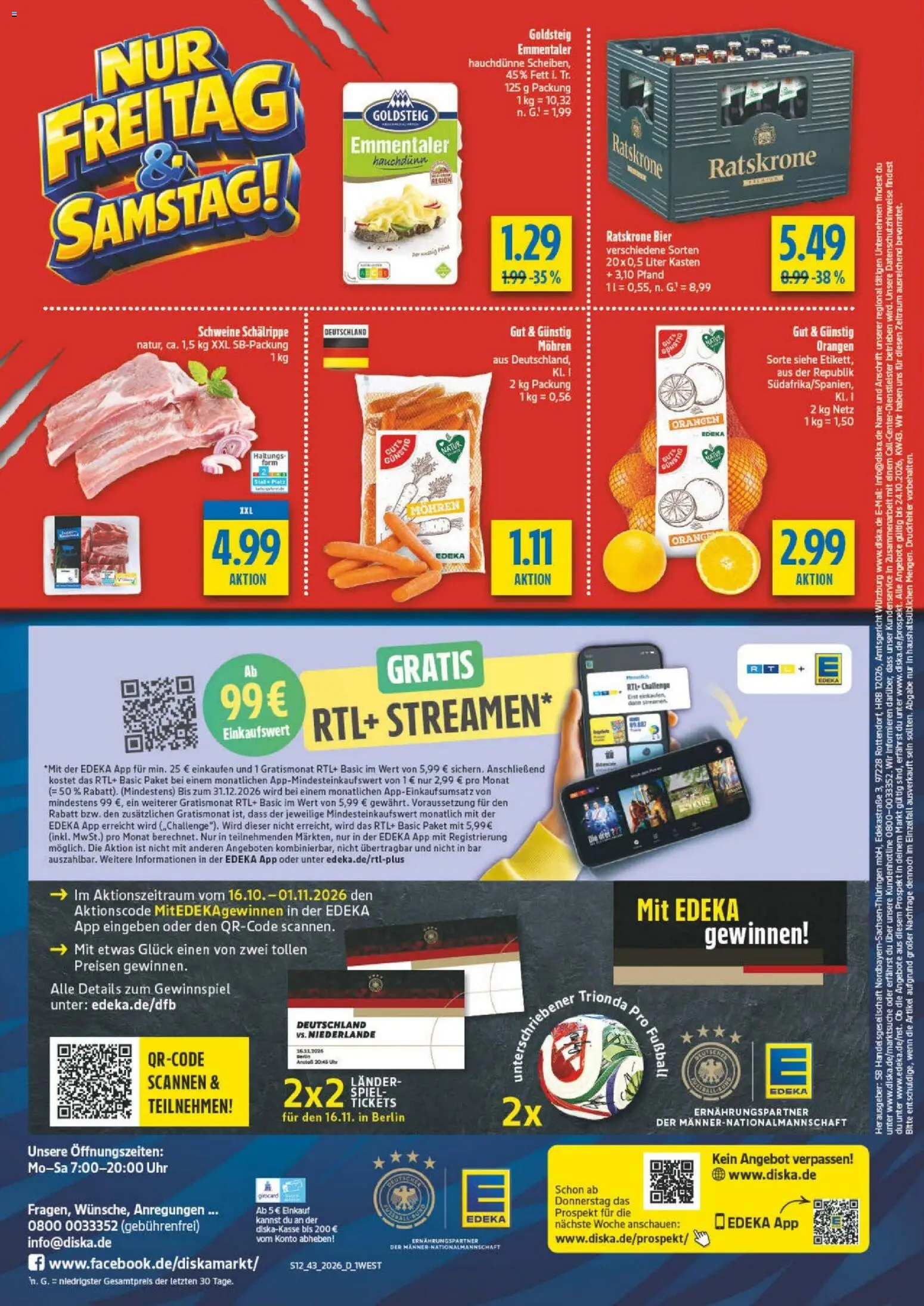 Diska Bayern – gültig ab 19.10.2026 | Seite: 12 | Produkte: Spiel, Orangen, Mohren, Uhr
