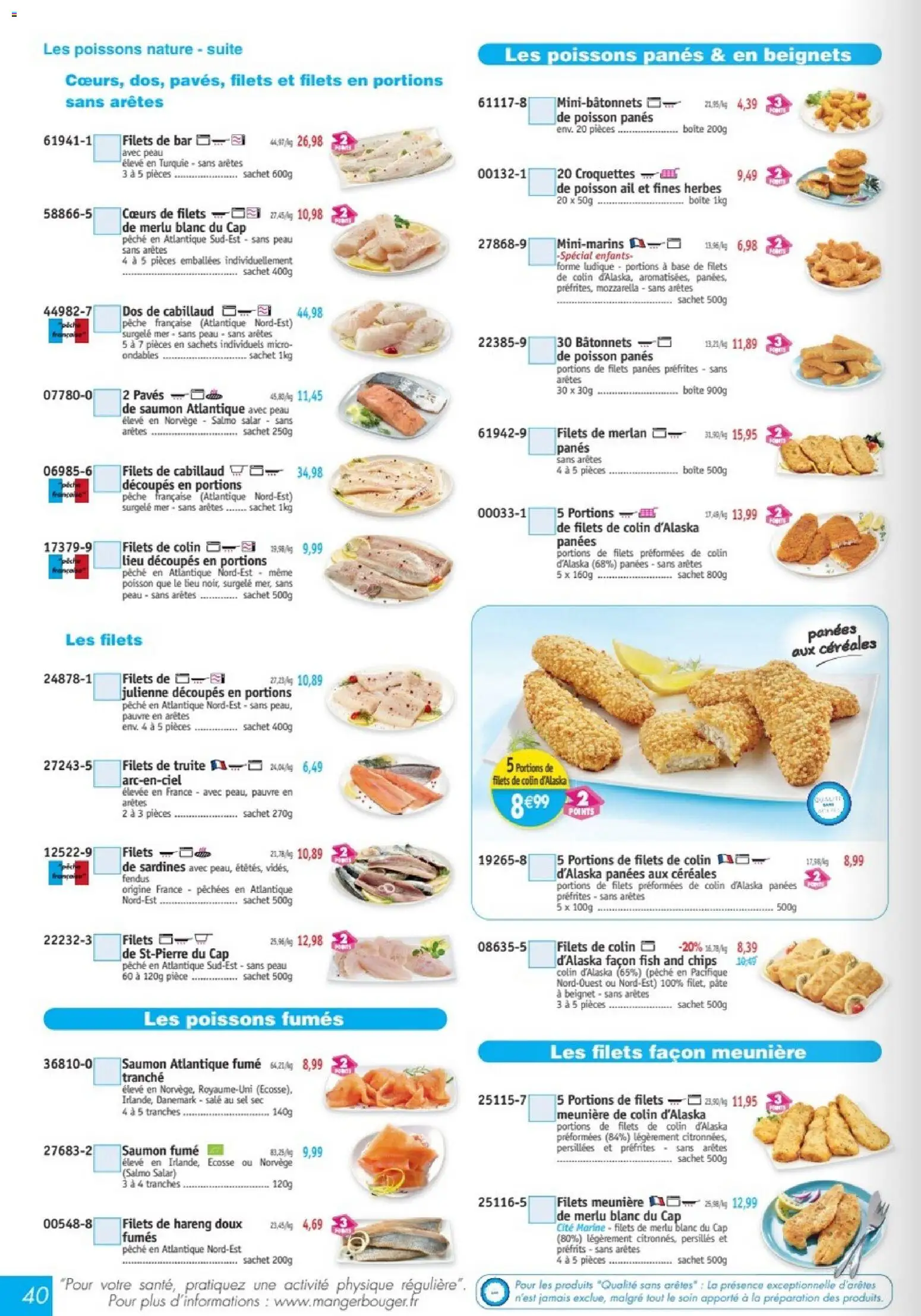 {H1} | Page: 40 | Produits: Hareng, Filets de Hareng, Pâte, Dos de cabillaud
