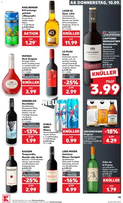 Kaufland DE -DE Folder - Voorbeeld van een folder van Kaufland DE, geldig van 10-09-2026 | Pagina: 43 | Producten: La, Fruit