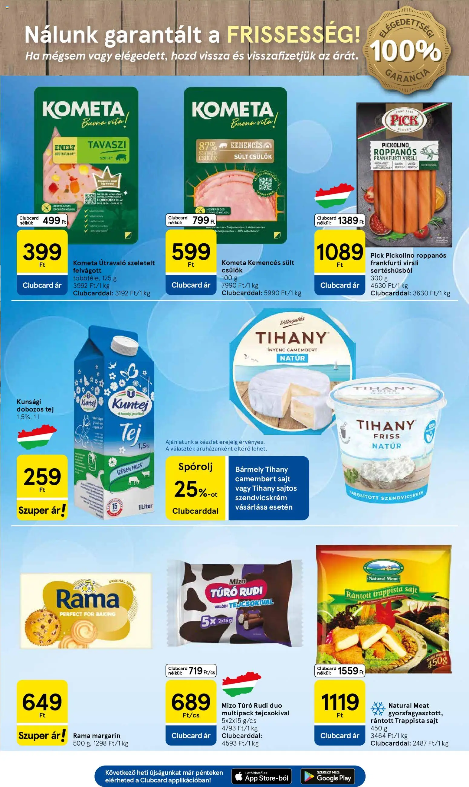 Tesco akciós ujság - amely érvényes a következő dátumtól: 2026.09.10. | Oldal: 3 | Termékek: Szelet, Túró rudi, Felvágott, Trappista sajt